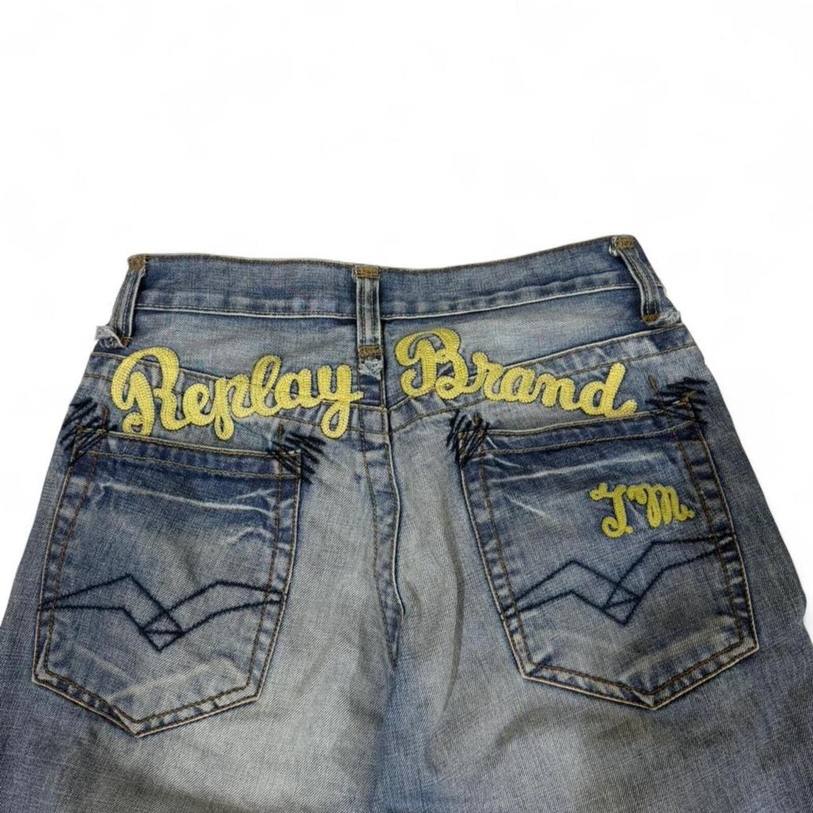 Replay Y2K Replay denim jeans with embroidered design on back Size US 32 / EU 48 - 2 Thumbnail