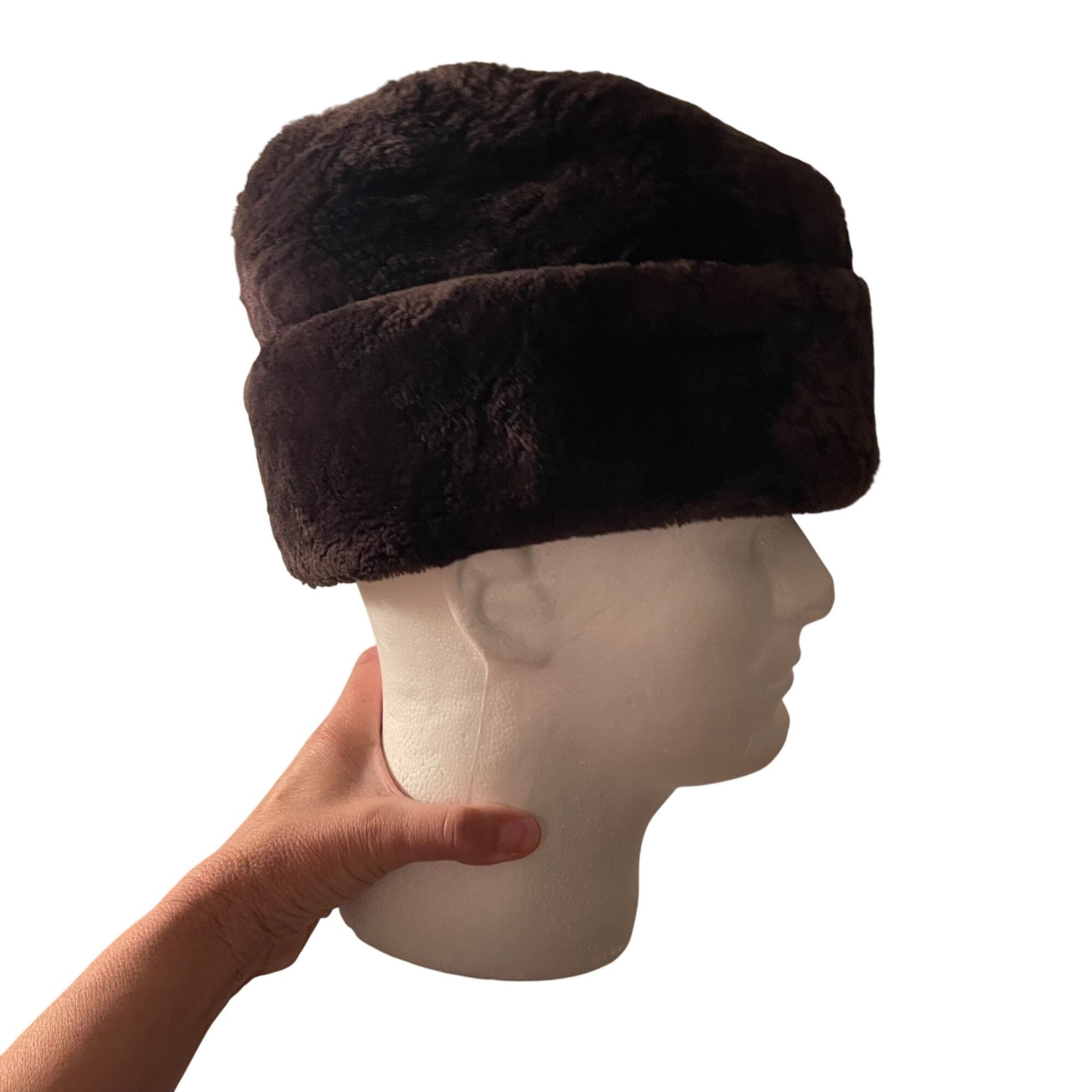 Vintage Vintage Mens Hat Brown Size Medium Sheared Size ONE SIZE - 4 Thumbnail