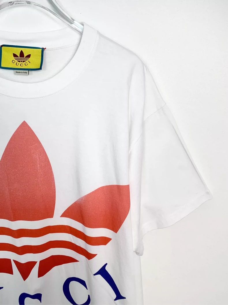 Gucci Gucci Adidas co-branded size M logo pattern printed round-n Size US M / EU 48-50 / 2 - 3 Thumbnail