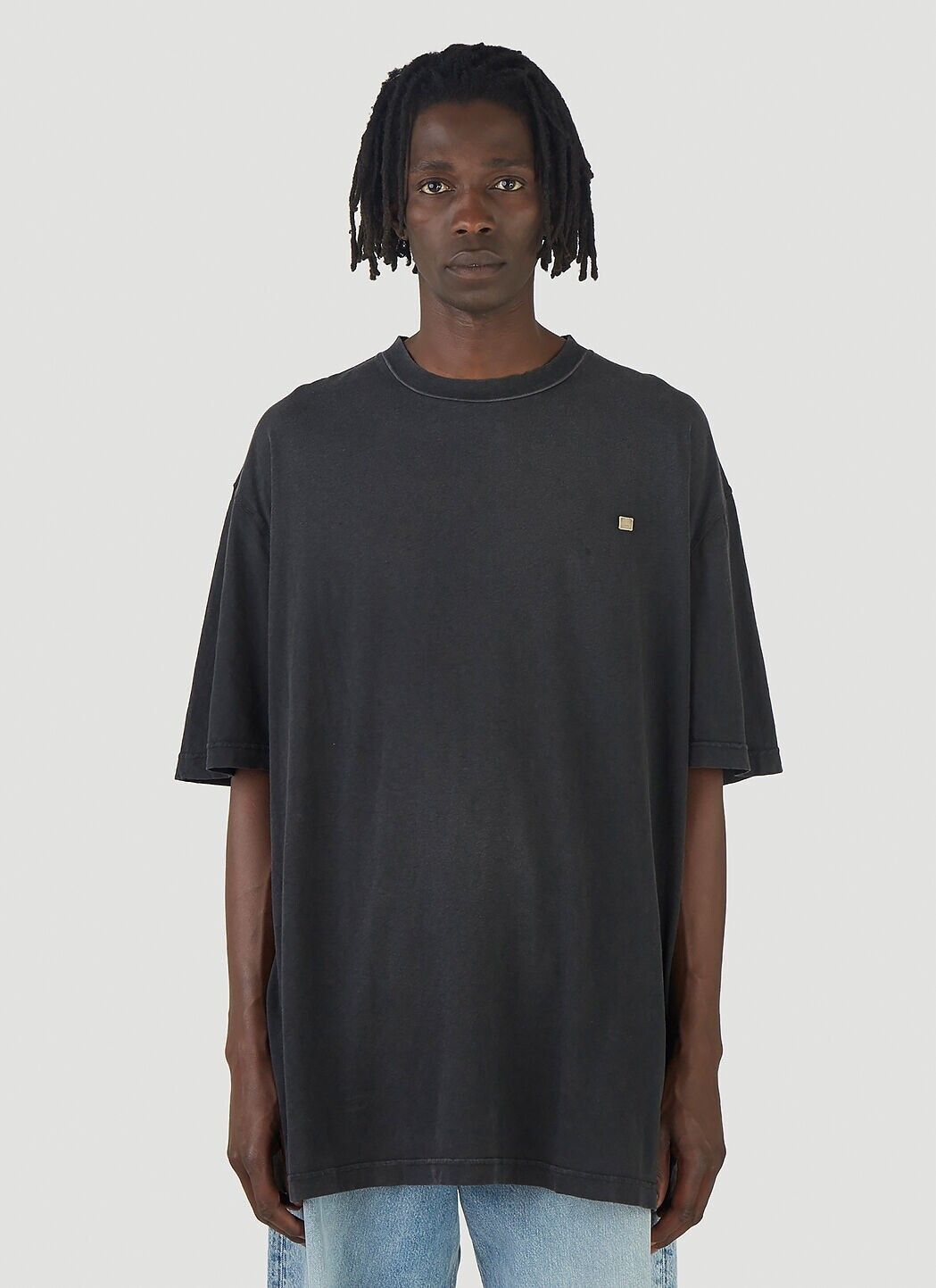 ACNE STUDIOS Oversized Face Black T-Shirt L/XL