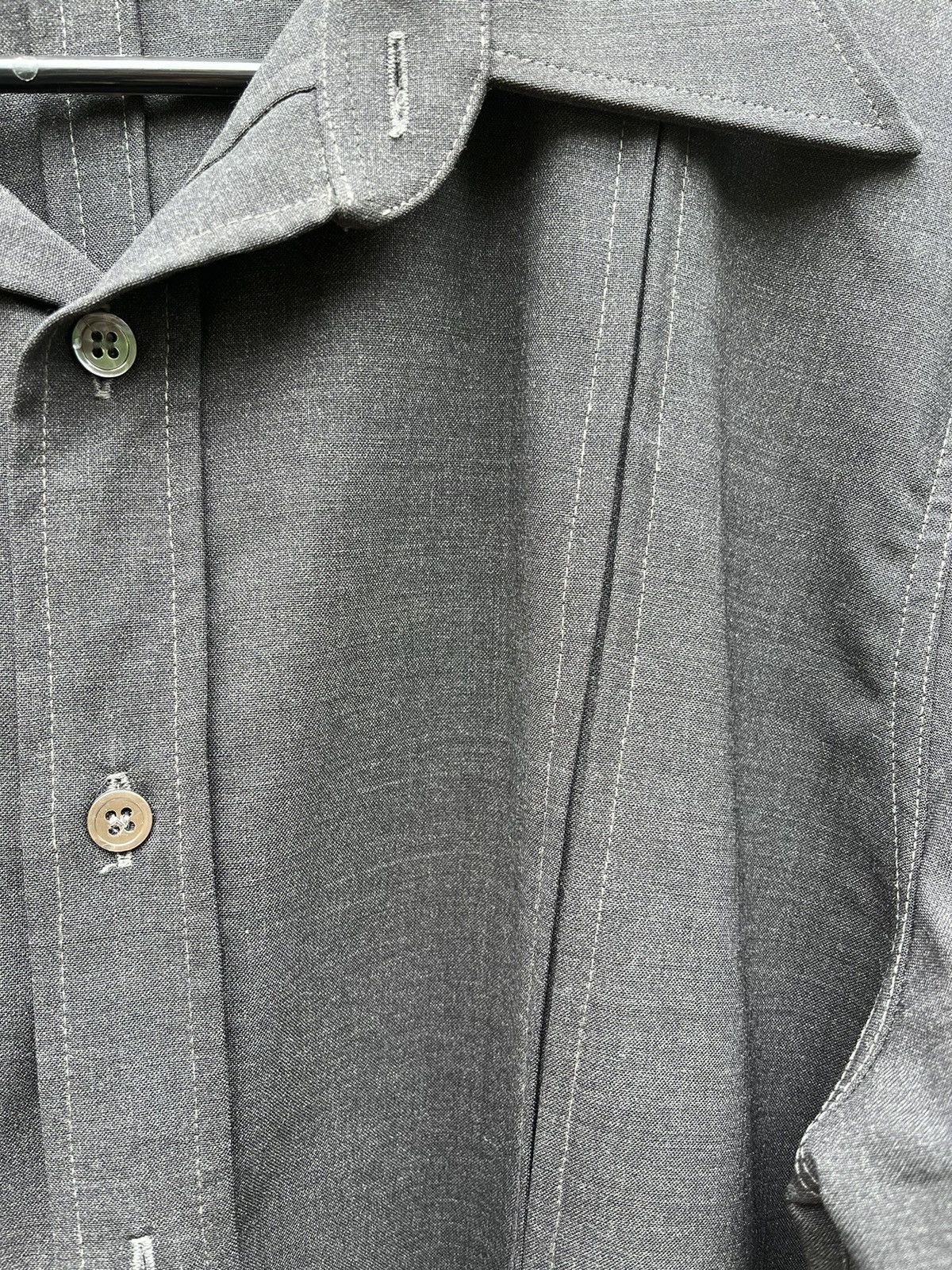Raf Simons 1997 Wool Lycra Wide Collar Shirt Size US L / EU 52-54 / 3 - 4 Thumbnail