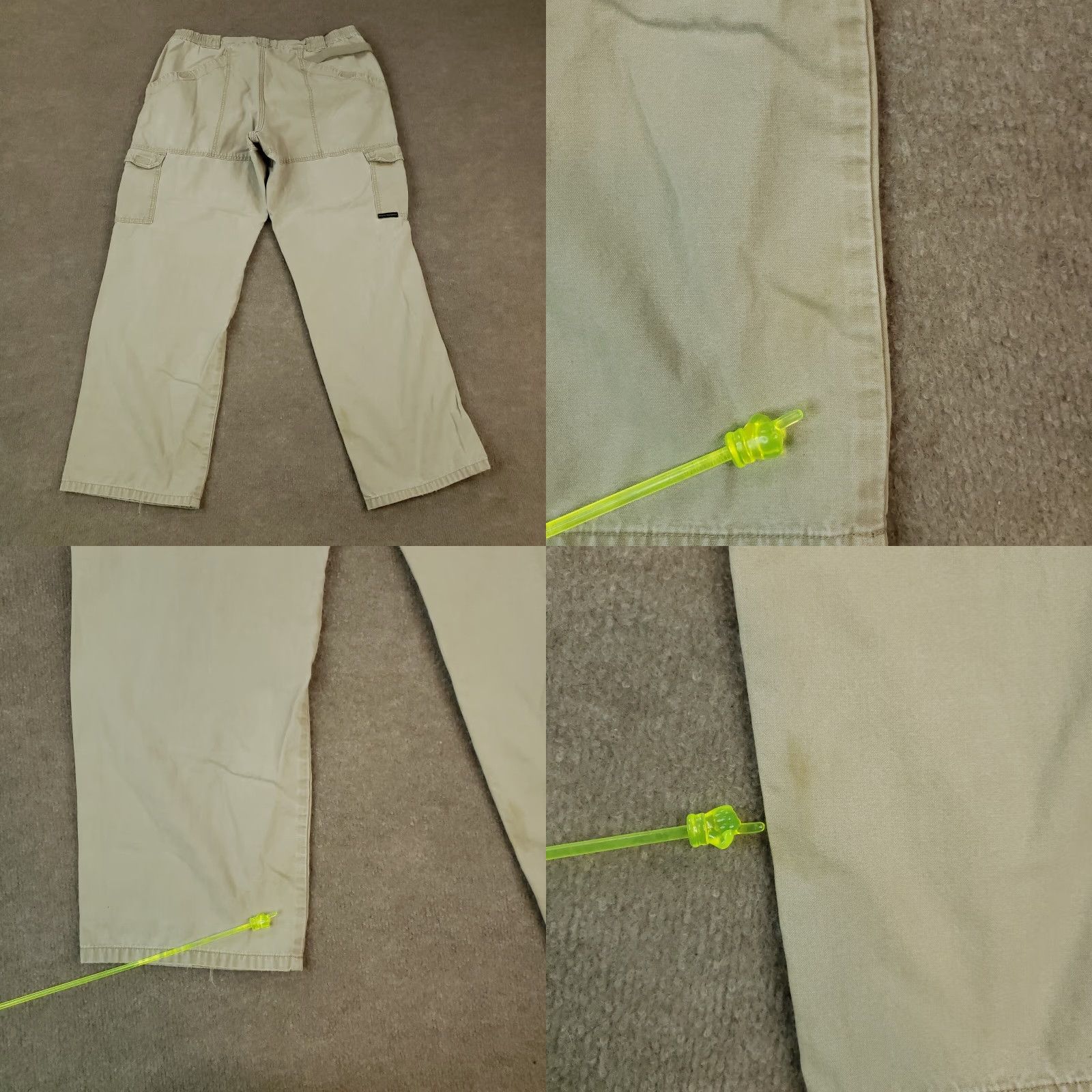 Royal Robbins Mens Cargo Pants Beige 38x32 Straight Leg Elastic Waist
