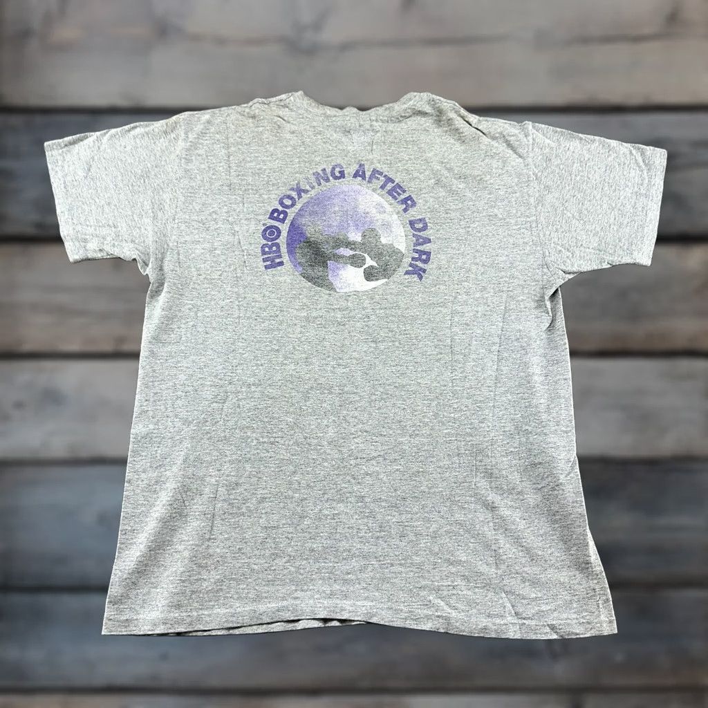 Anvil VINTAGE HBO Boxing After Dark Shirt Mens XL Grey Short Sleeve Cotton USA 90s Size US XL / EU 56 / 4 - 1 Thumbnail