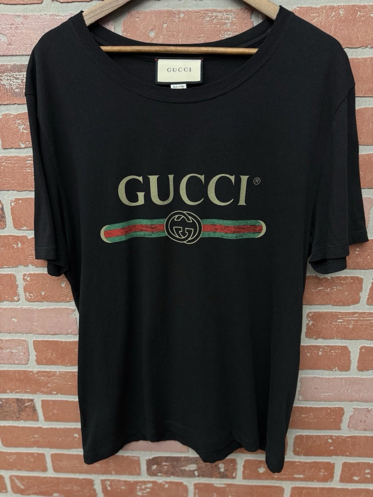 Gucci Gucci Black Basic Logo Cotton Men's T-Shirt Men’s Size (M) Size US M / EU 48-50 / 2 - 2 Thumbnail