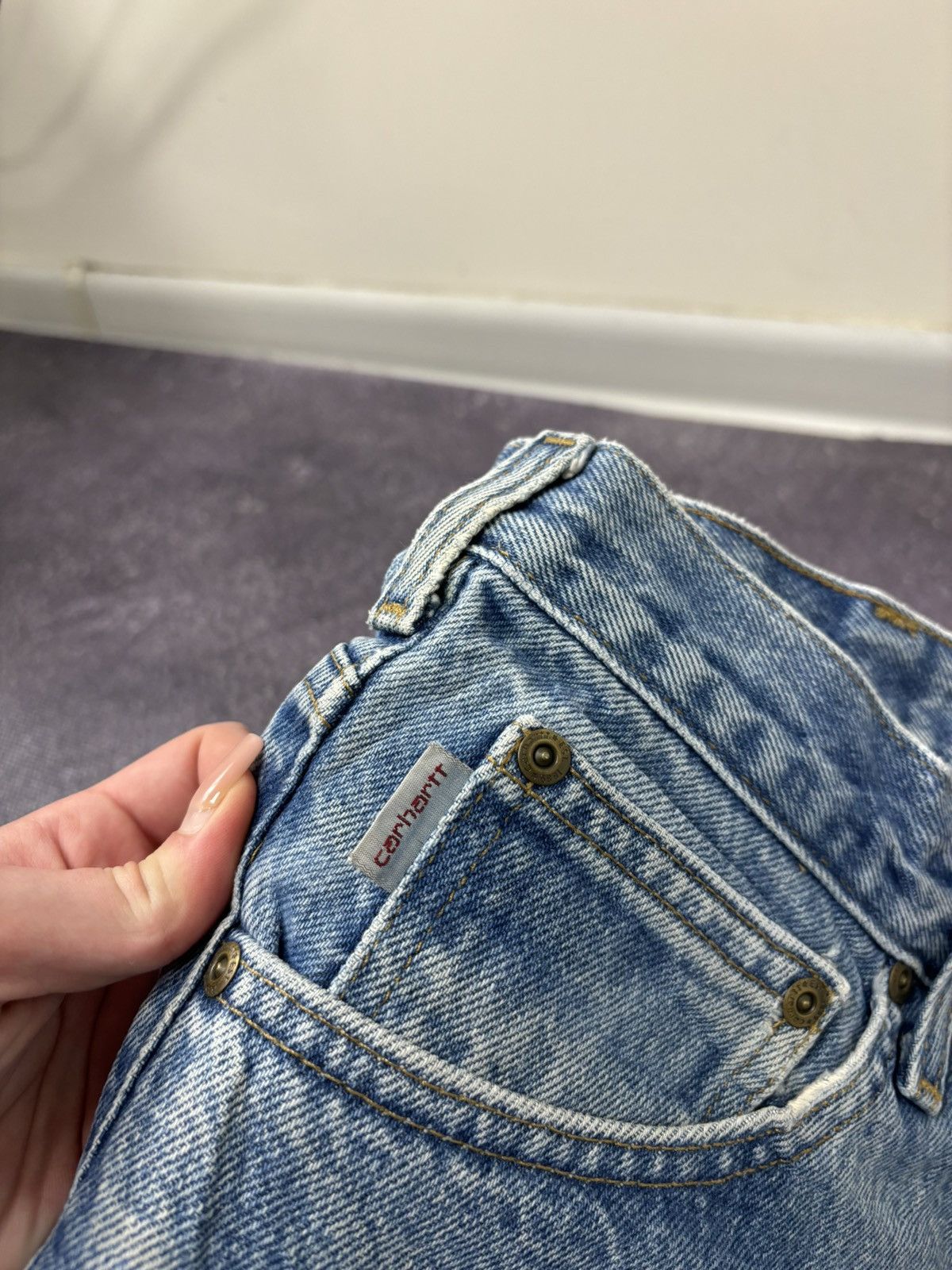 Carhartt Vintage Carhartt USA Faded Washed Blue Hype Denim Jeans Size US 32 / EU 48 - 11 Thumbnail