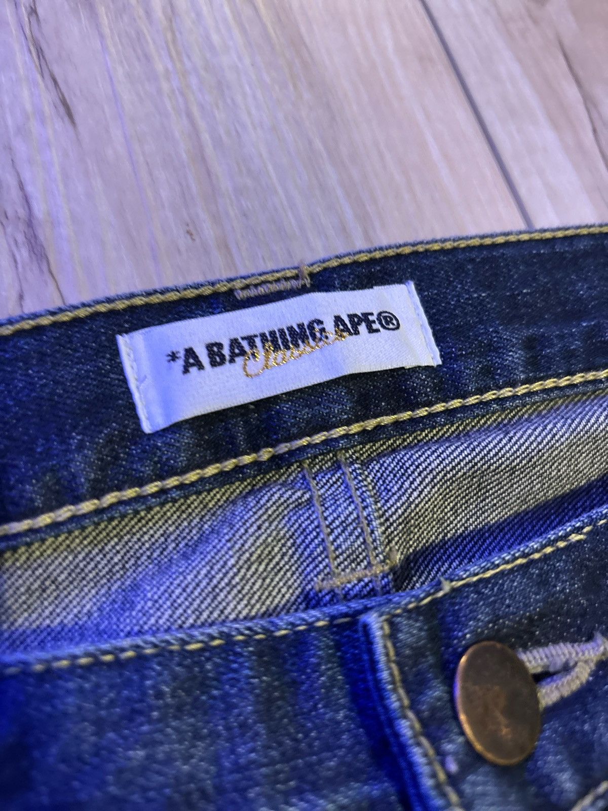 Bape Bape flame denim jeans nigo era Size US 34 / EU 50 - 4 Thumbnail