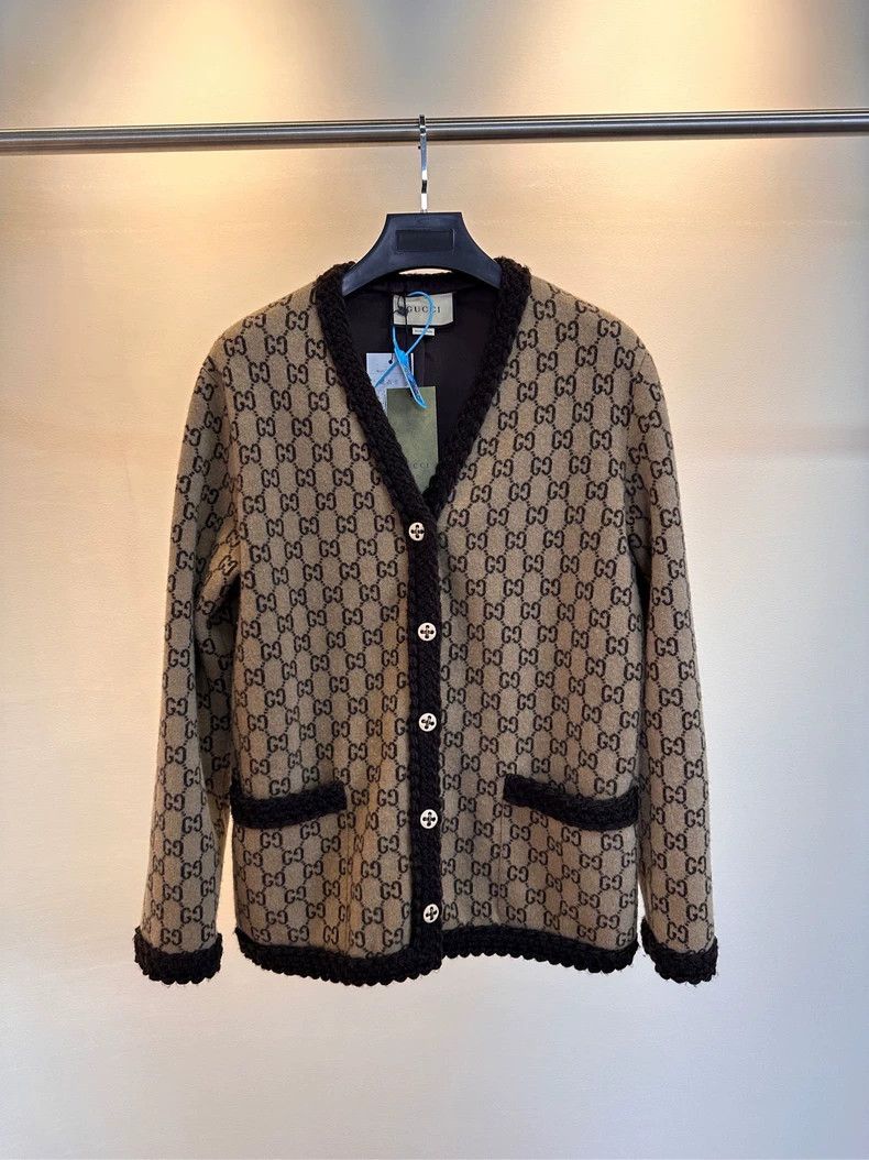 Gucci Gucci Brown Wool Double G Logo Knitwear Size US S / EU 44-46 / 1 - 1 Thumbnail