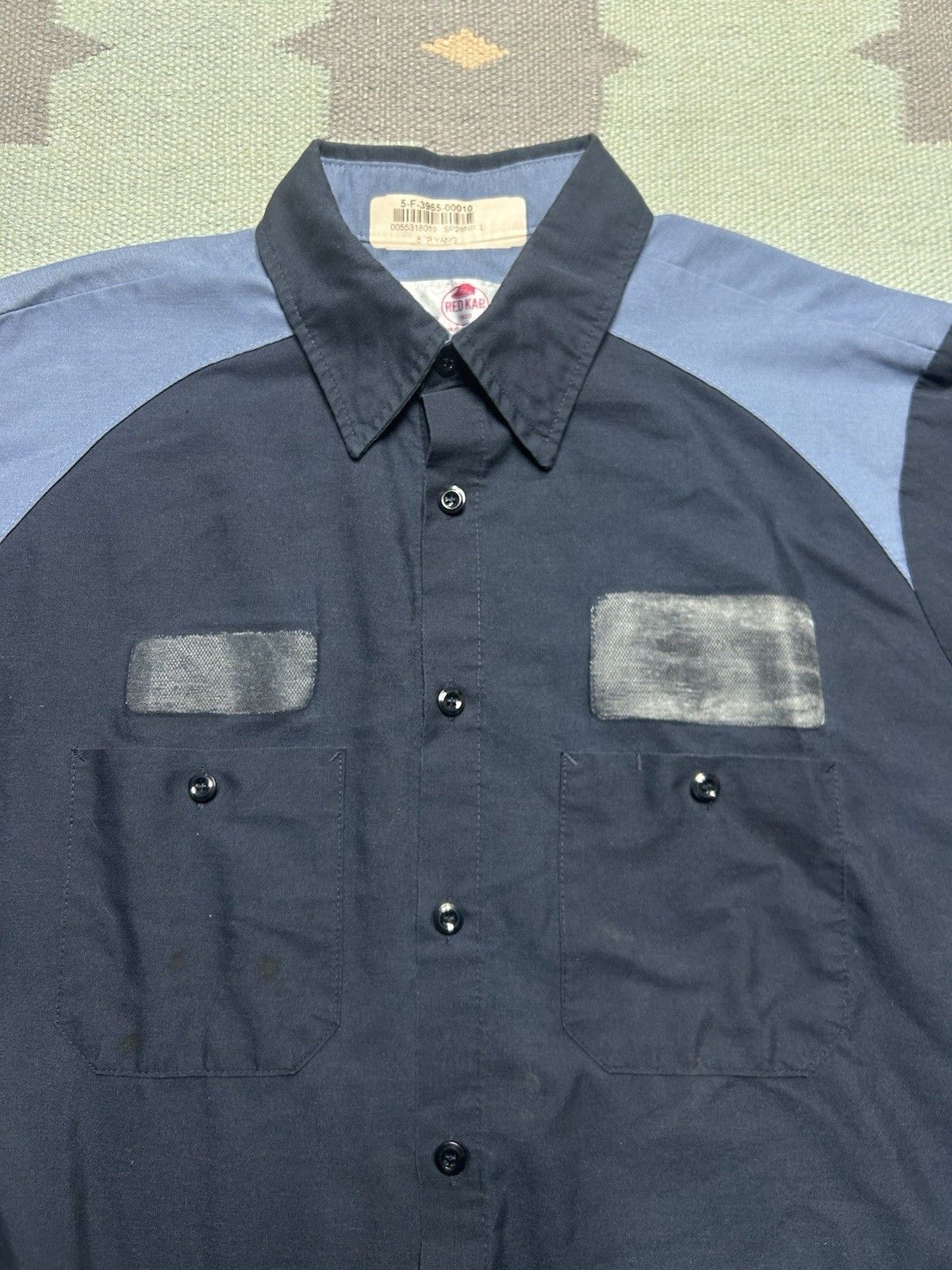 Vintage Red Kap button shirt 2 tone mechanic technician uniform L Size US L / EU 52-54 / 3 - 3 Thumbnail