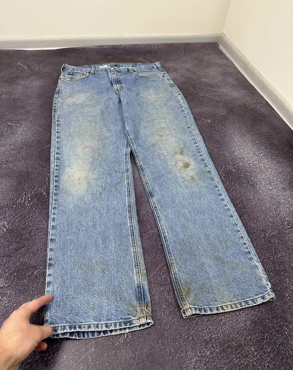 Carhartt Vintage Carhartt USA Light Blue Denim Faded Opium Work Jeans Size US 36 / EU 52 - 8 Thumbnail