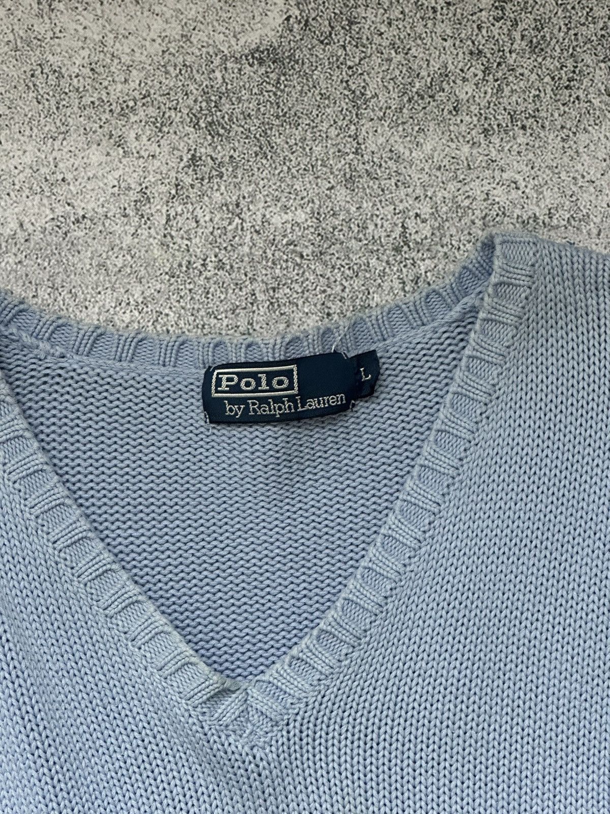 Polo Ralph Lauren Polo Ralph Lauren Knit Sweater Sky Blue Fit Logo Size US L / EU 52-54 / 3 - 9 Thumbnail