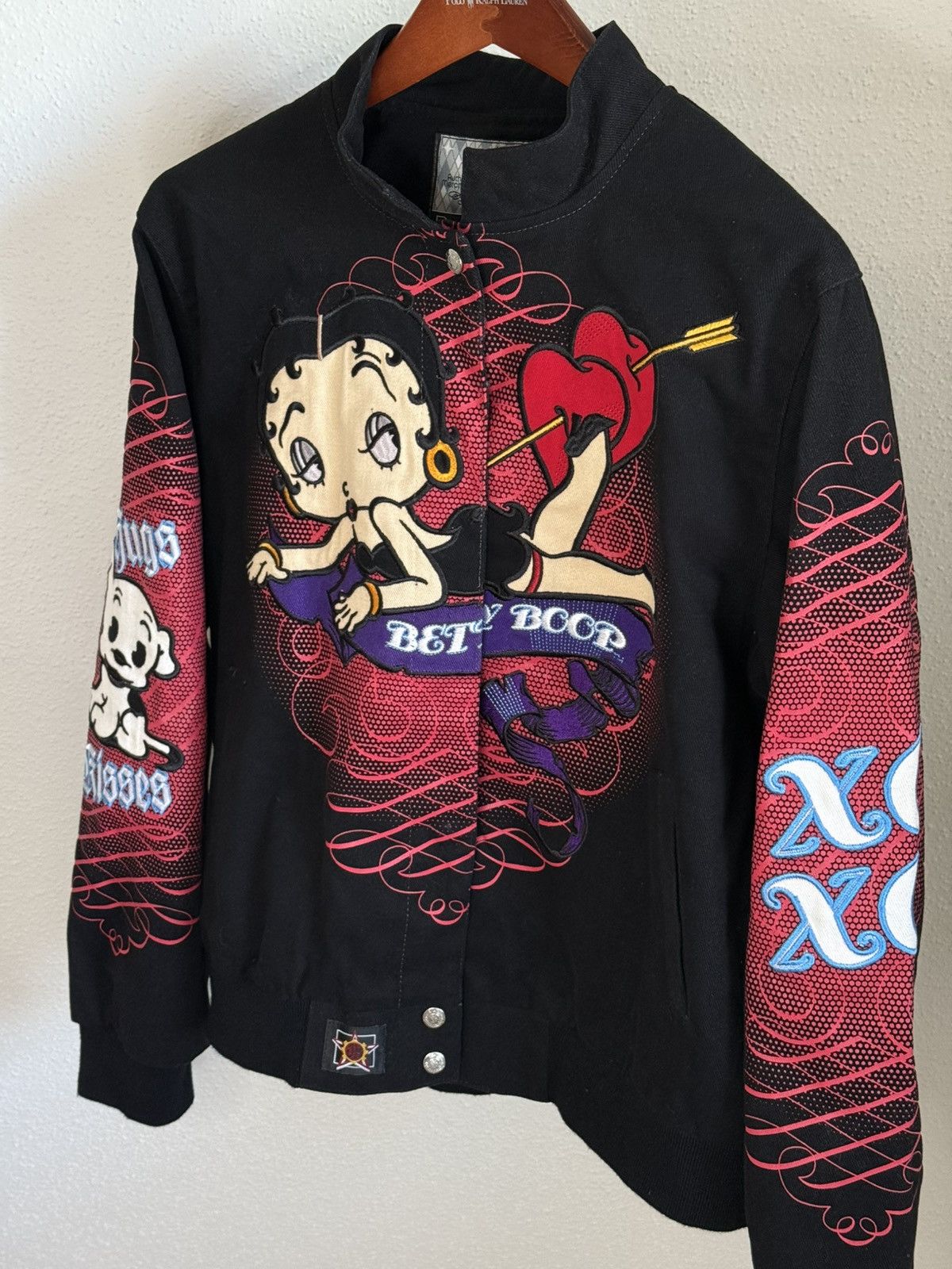 JH Design Betty Boop JH Design Hugs Kisses Embroidered Jacket 3XL Size XL / US 12-14 / IT 48-50 - 5 Thumbnail