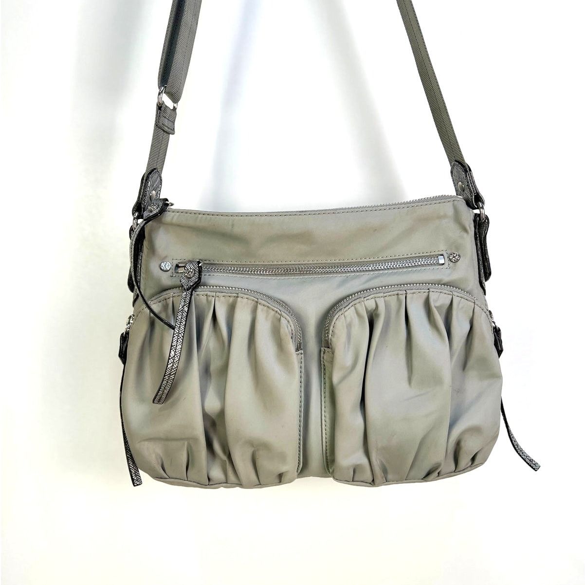 Other MZ Wallace Dawn Paige Crossbody Bag Gray Nylon Size ONE SIZE - 1 Thumbnail