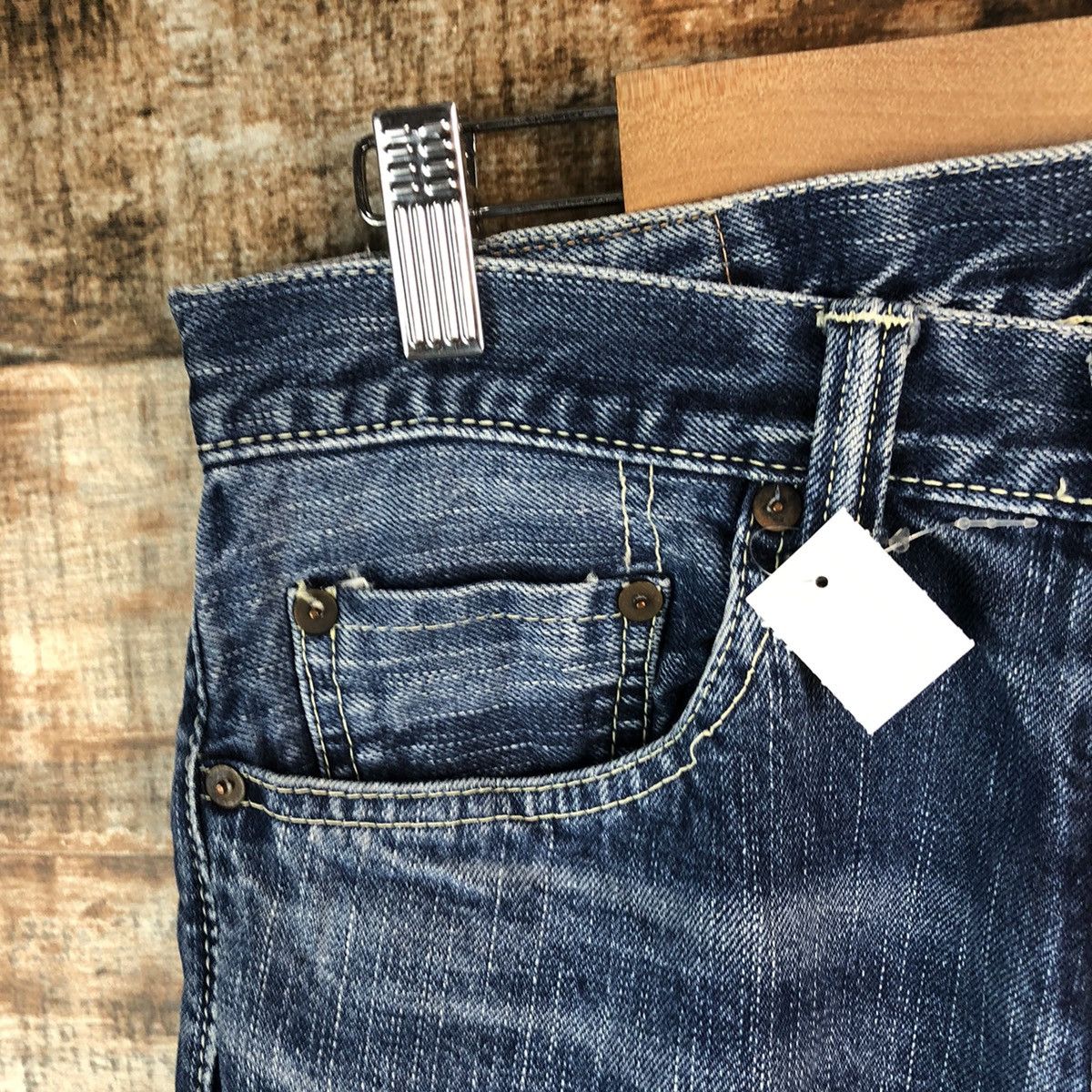 Eternal DL Eternal Blue Distressed Denim Pants #C143 Size US 29 - 7 Thumbnail