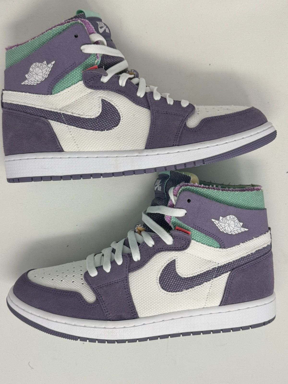 Jordan Nike Air Jordan 1 High Zoom Comfort Tropical Twist Shoes in White, Men's (Size 11.5)