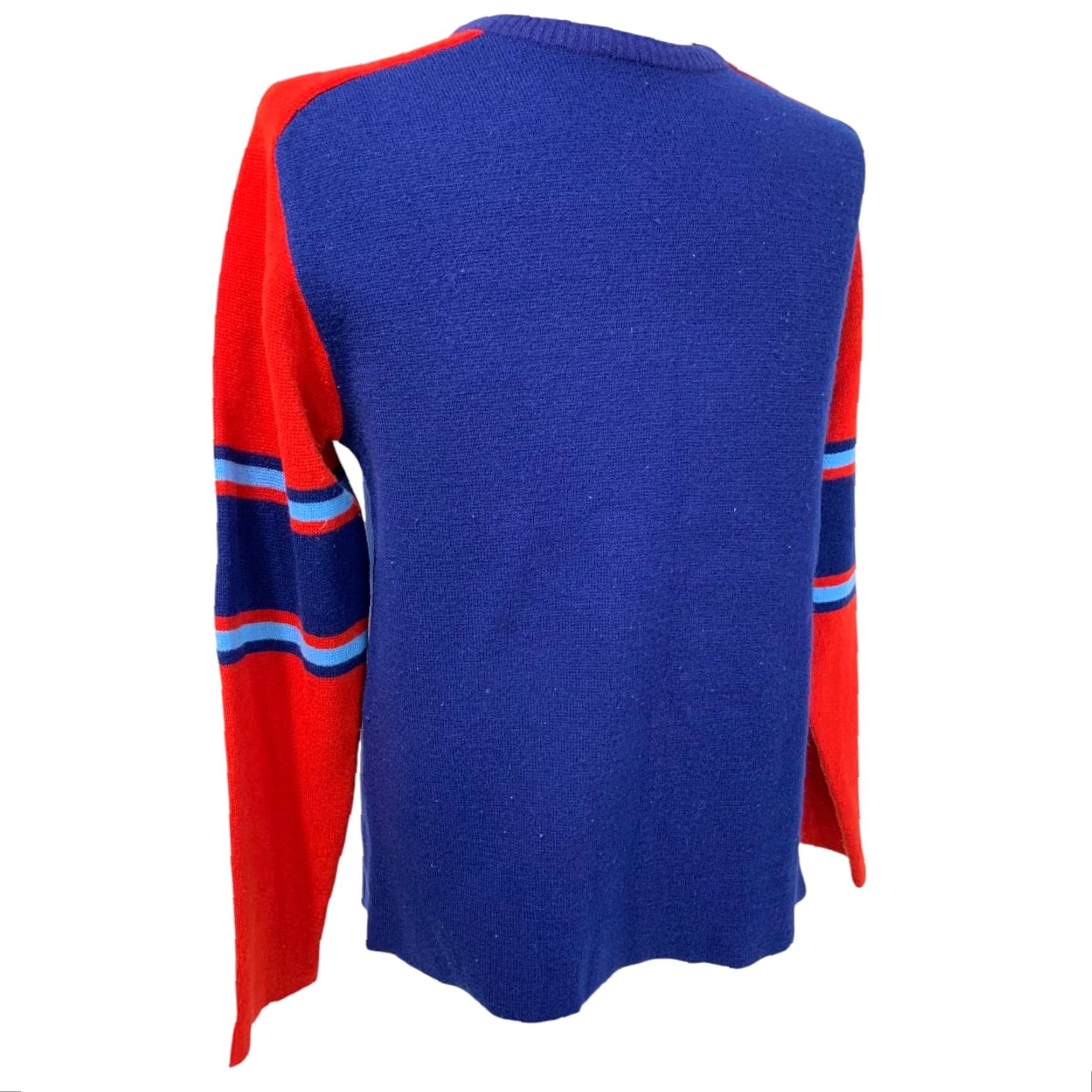 Vintage VINTAGE KP Sweater Mens Large Blue Red 1970s Pullover Crewneck Size L Size US L / EU 52-54 / 3 - 2 Thumbnail