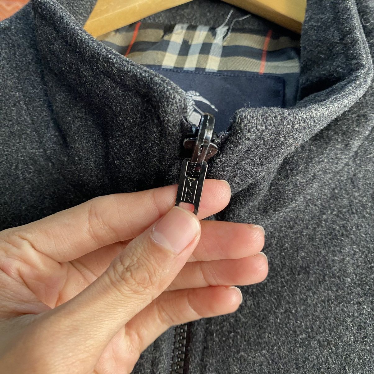 Burberry Vintage Burberry London Gray Wool Zip Jacket w/ Nova Check Size US L / EU 52-54 / 3 - 10 Thumbnail