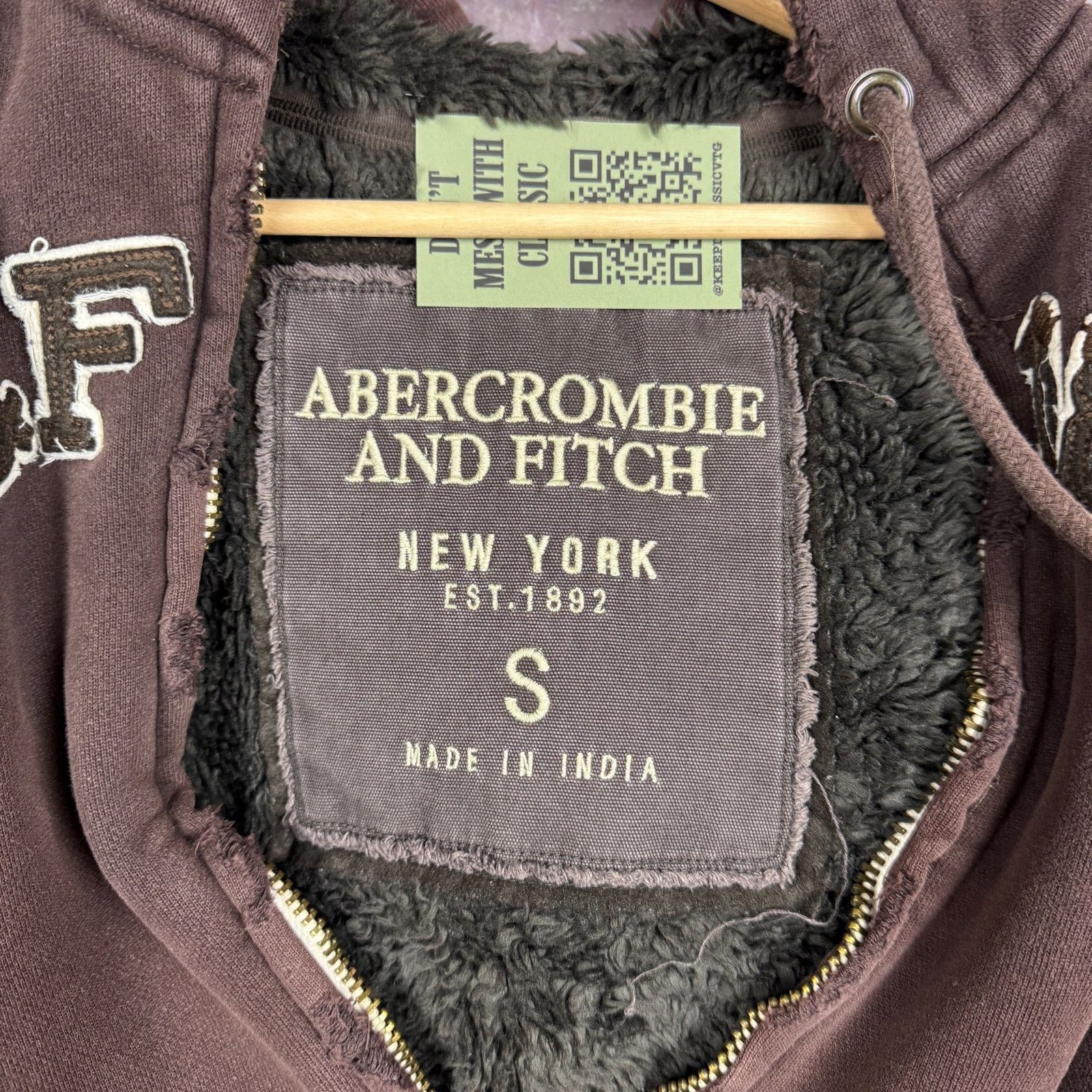Abercrombie & Fitch 00s Abercrombie Fitch Faux Fur Lined Zip Up Hoodie 2640 Size US L / EU 52-54 / 3 - 10 Thumbnail