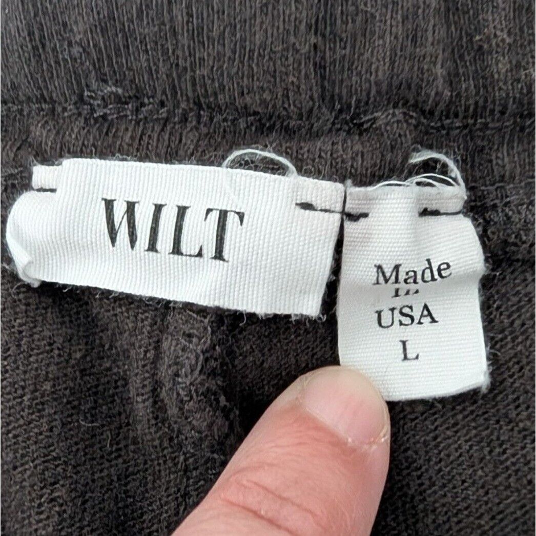Designer Wilt Wide Leg Pull On Pants Womens Size Large Black 100% Cot Size 32" / US 10 / IT 46 - 4 Thumbnail