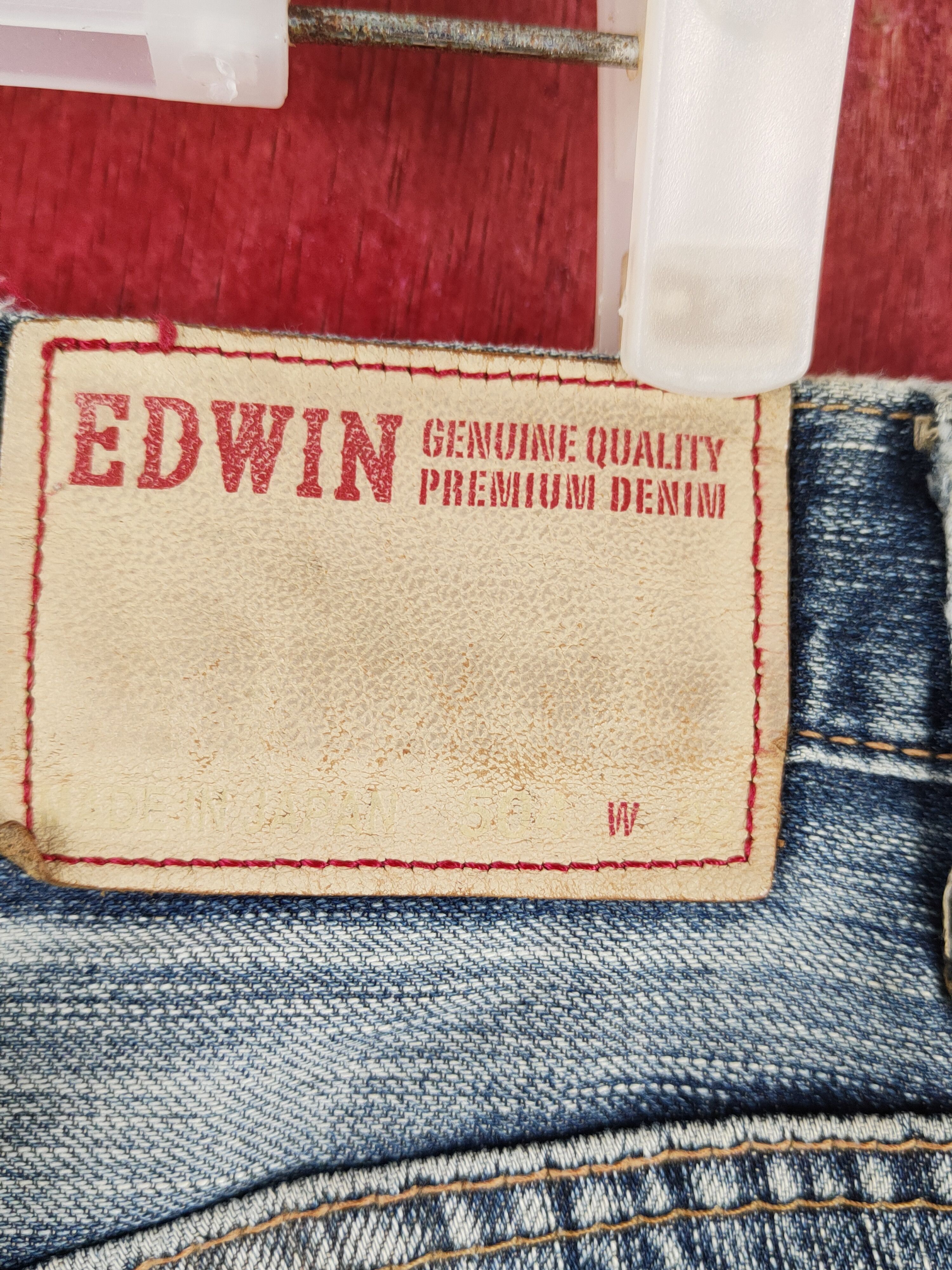 Edwin Edwin Dark Blue Faded Distressed Ripped Jeans #S2243 Size US 32 / EU 48 - 9 Thumbnail
