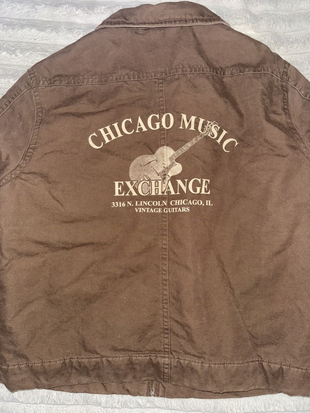 Vintage vintage chicago music vtg guitar thrashed flight jacket coat Size US L / EU 52-54 / 3 - 6 Thumbnail