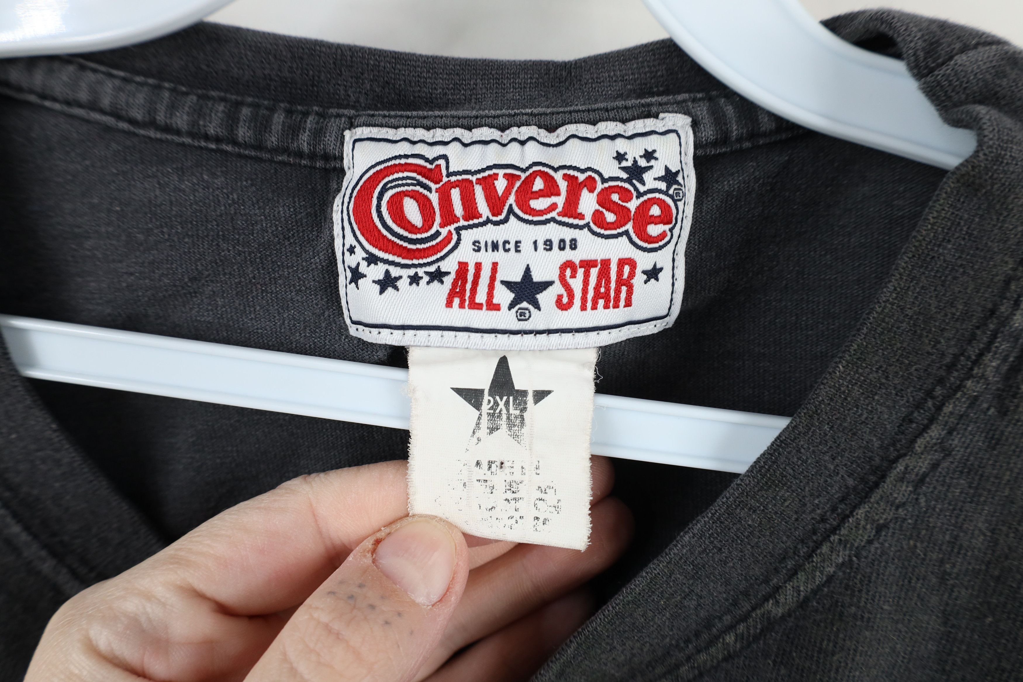 Converse × Vintage Vintage 90s Converse Spell Out Big Logo Short Sleeve T-Shirt Size US XXL / EU 58 / 5 - 6 Thumbnail