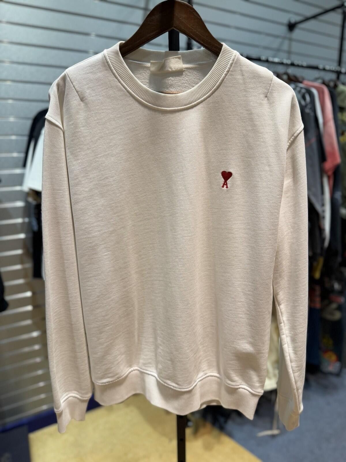 AMI Ami Paris Alexandre Mattiussi White Wool Sweatshirt Medium Size US M / EU 48-50 / 2 - 5 Thumbnail