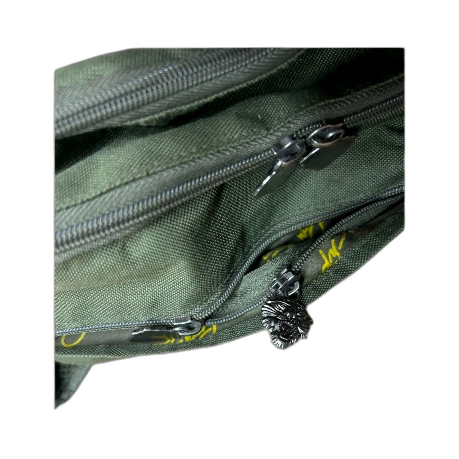 Ed Hardy Vintage Y2K Ed Hardy Full Size Green Backpack Flaming Skull Size ONE SIZE - 4 Thumbnail
