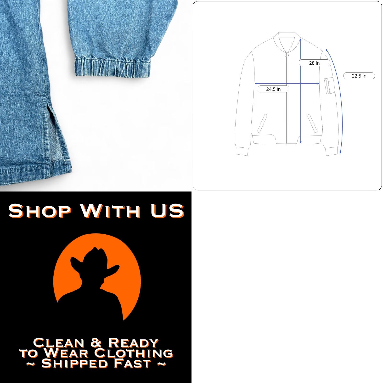 Denime VINTAGE Denim Bakery Kokopelli Jacket Womens Large Blue Denim Embroidered Western 90s Jacket Size L / US 10 / IT 46 - 8 Thumbnail
