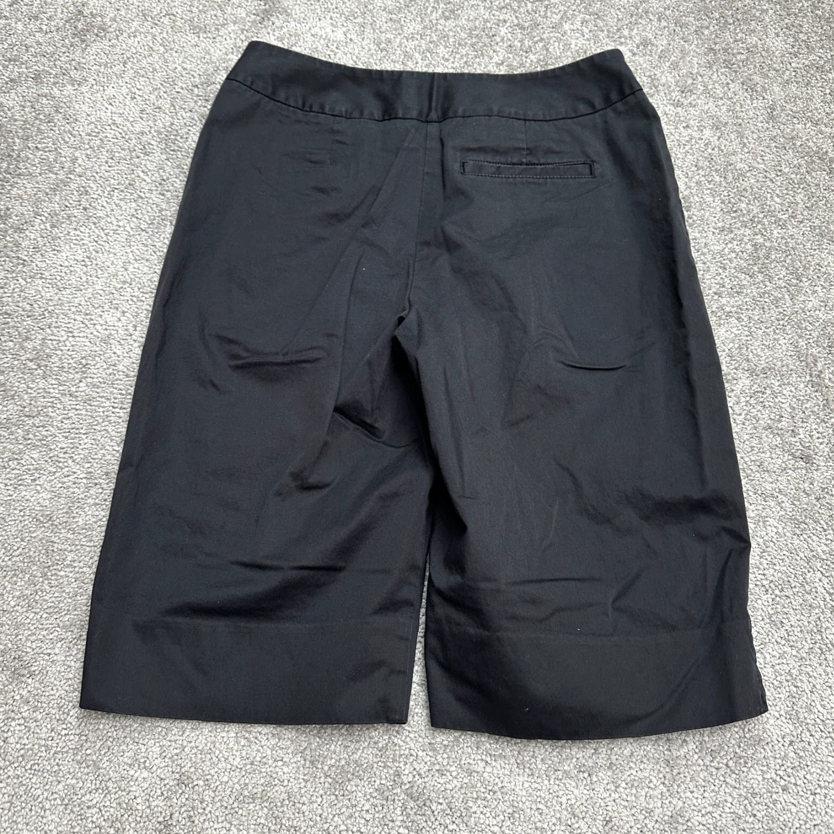 Talbots Talbots Pants Capri Womens 6 Black High Rise Straight Leg Cotton Spandex Stretch 30x13 Casual Modern Womens Size 28" / US 6 / IT 42 - 2 Thumbnail