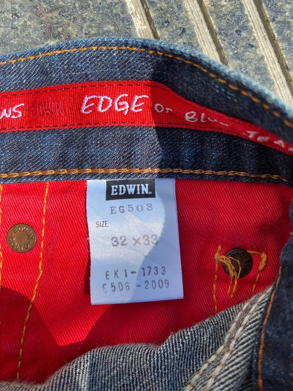Edwin × Vintage 90’s EDWIN RARE POCKET LOGO JAPANESE BRAND 503 ROUTE DENIM Size US 32 / EU 48 - 9 Thumbnail