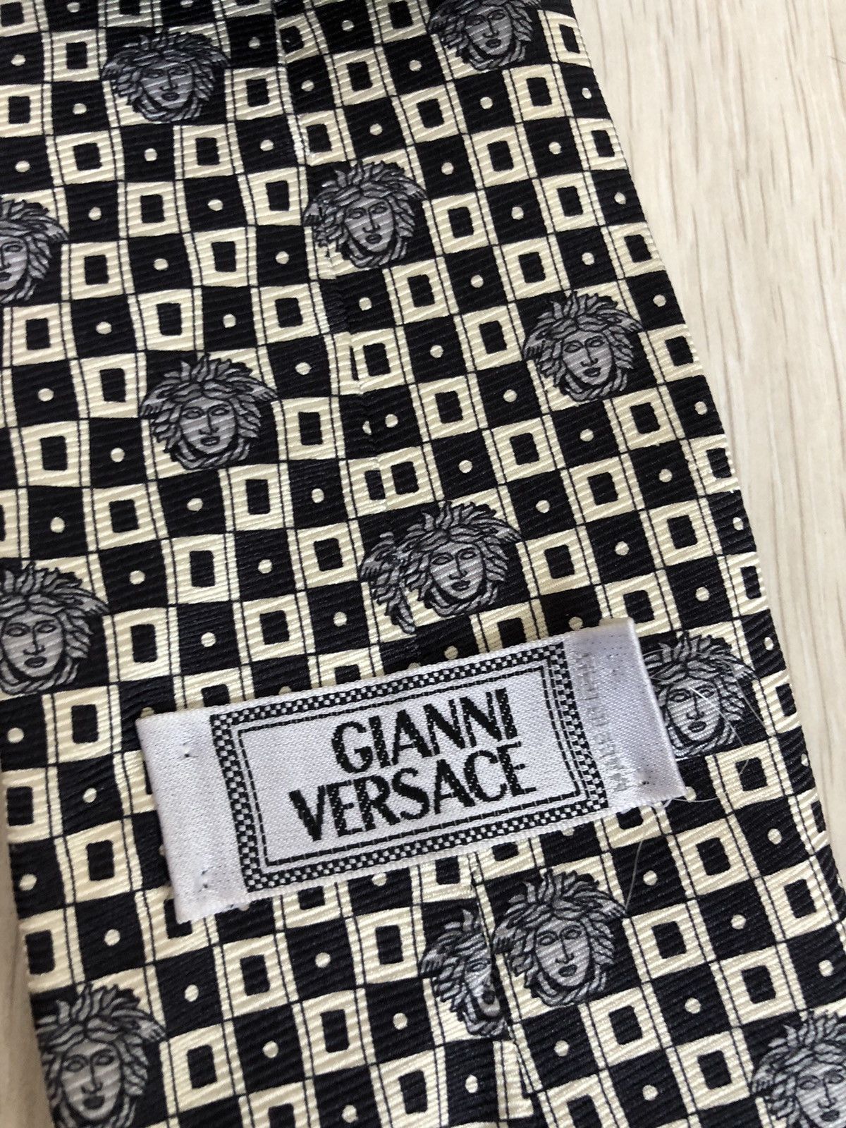 Versace × Vintage Vintage Gianni Versace Monogram Silk Tie Size ONE SIZE - 3 Thumbnail