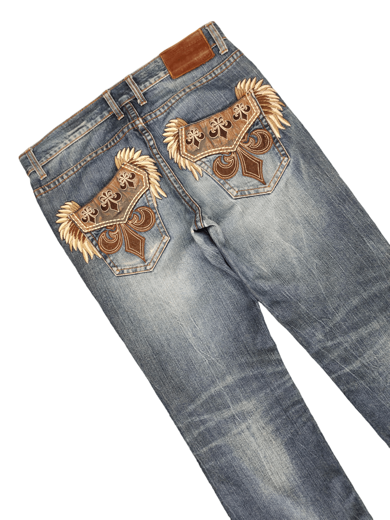 Affliction Be Ambition Cross And Wings Embroider Chrome Heart Style Y2k Size US 34 / EU 50 - 6 Thumbnail