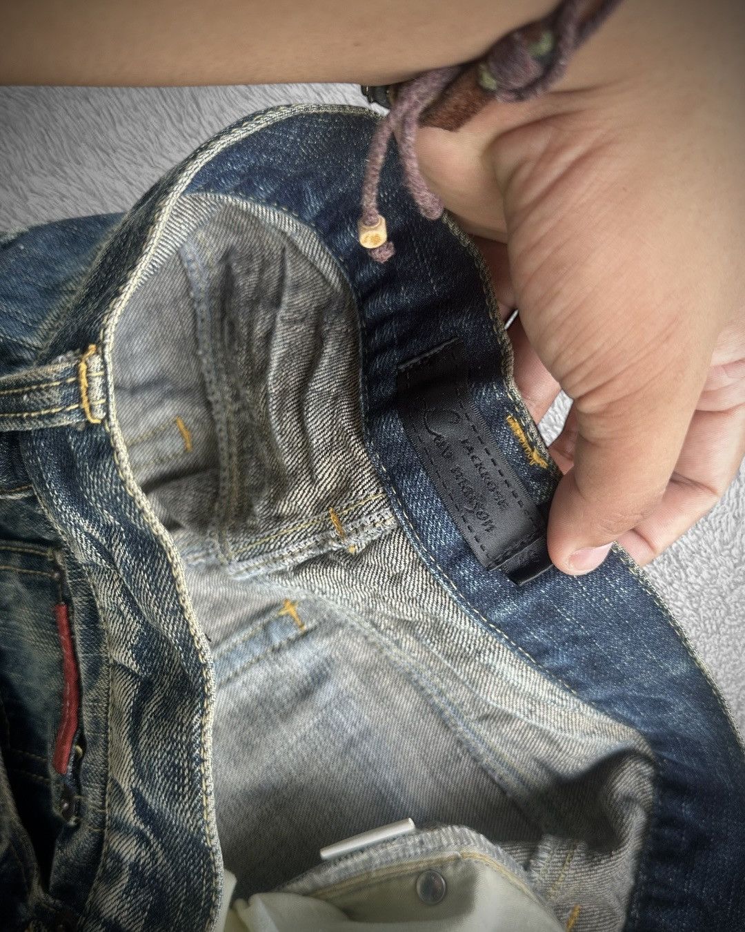 Japanese Brand 💥rare💥 jackrose luv maison j cut curved denim jeans Size US 32 / EU 48 - 3 Thumbnail