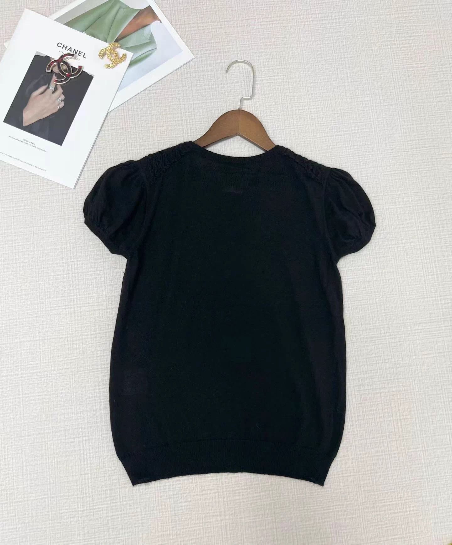 Chanel Chanel Cashmere Knit Half-Sleeve 38 Good AD721 Size S / US 4 / IT 40 - 2 Thumbnail