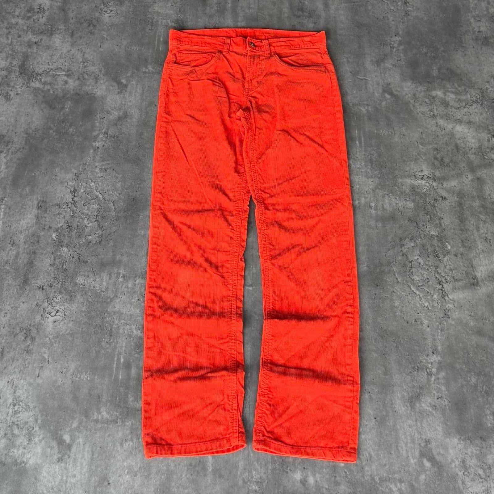 Vintage Vintage Y2K Orange Corduroy Essential Skater Dress Pants Size US 30 / EU 46 - 1 Thumbnail