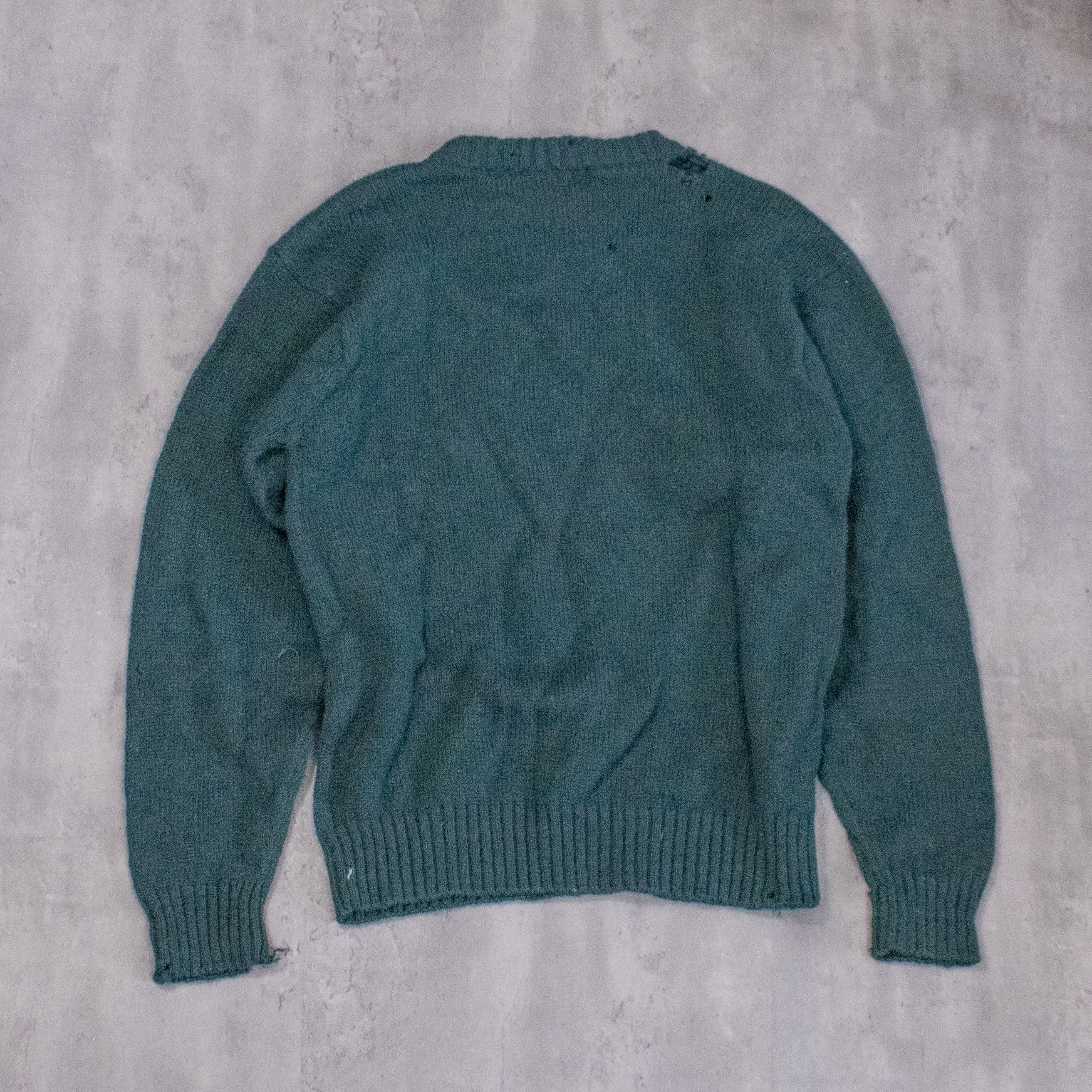 Vintage Vintage 1990's Distressed Green Kurt Cobin Style Crewneck Size US M / EU 48-50 / 2 - 8 Thumbnail