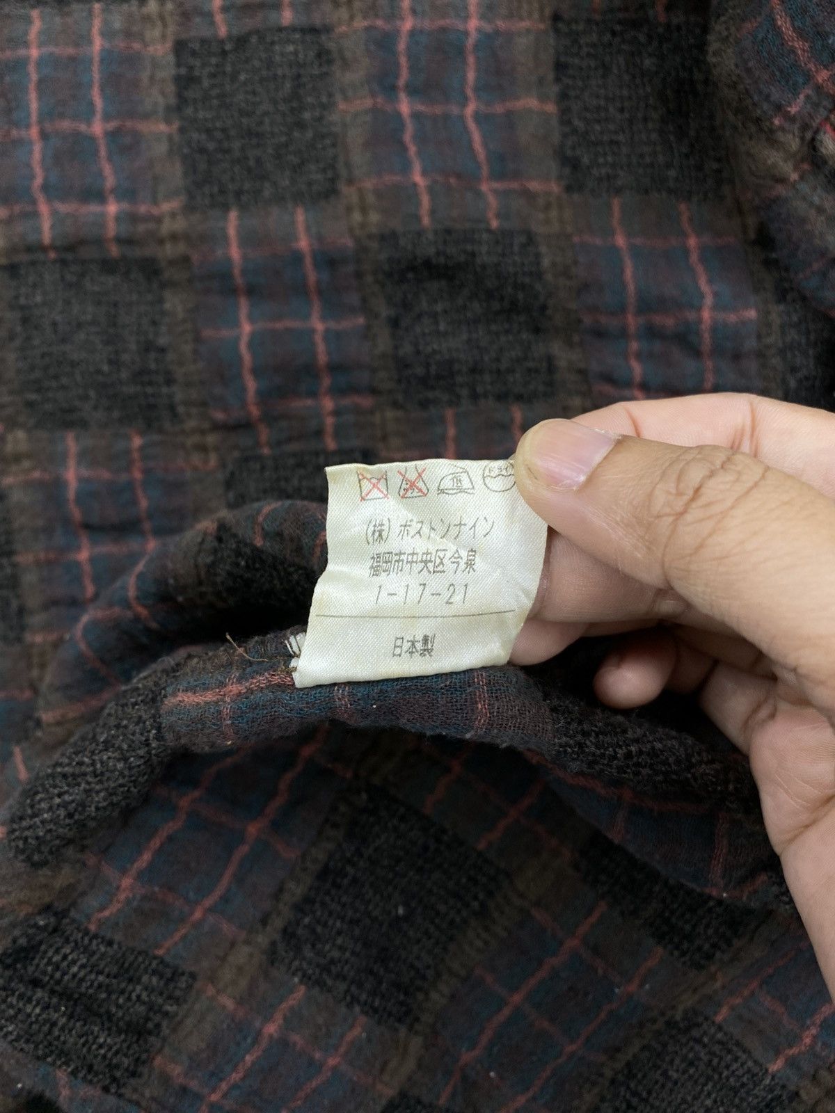 Issey Miyake × Japanese Brand Vintage Boston-Nine Patchwork Plaid Pattern Wool Jacket Size US M / EU 48-50 / 2 - 10 Thumbnail