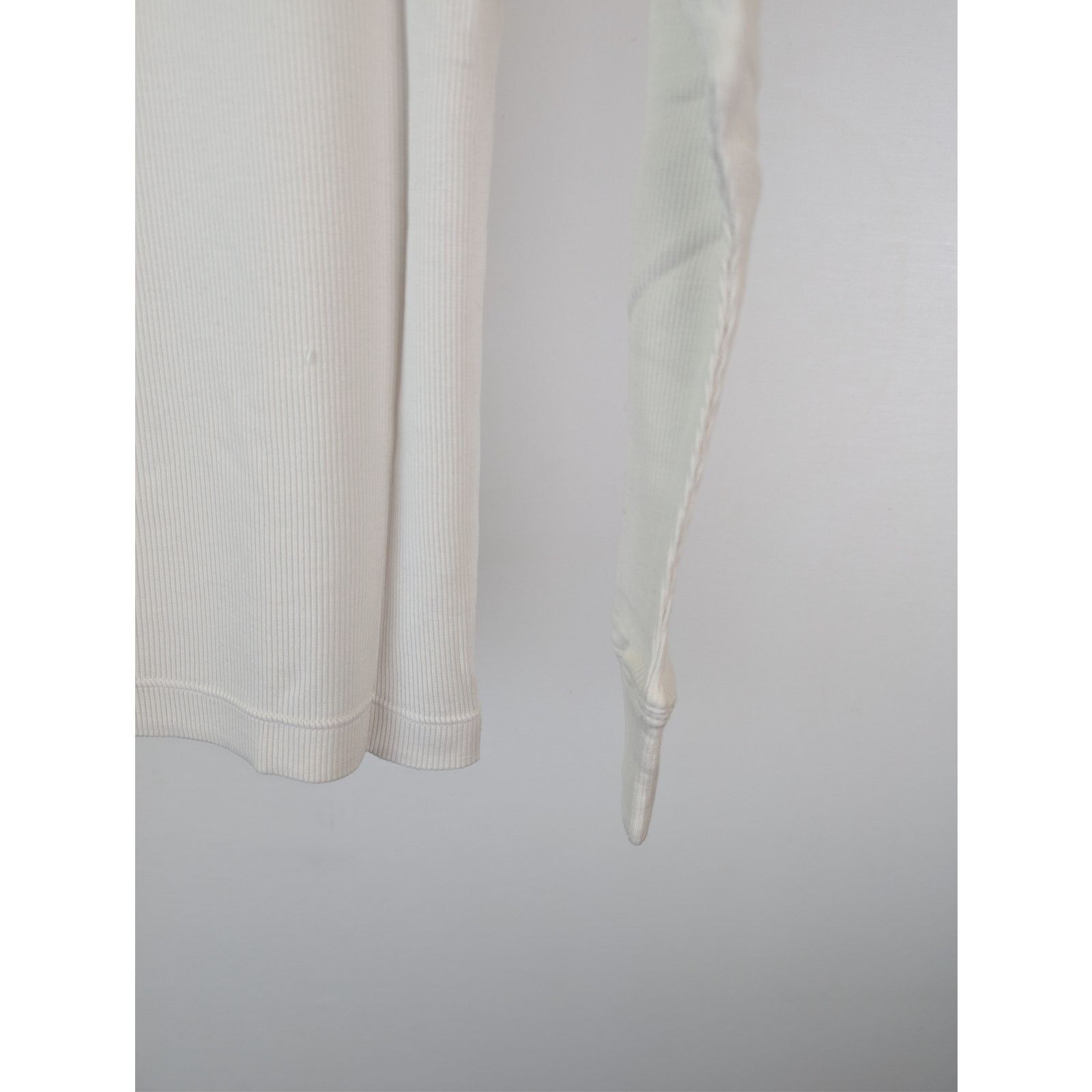 Tom Ford o1rshd1 Ribbed Henley Shirt Sweatshirt T-Shirt in Chalk 60 Size US XXL / EU 58 / 5 - 14 Thumbnail