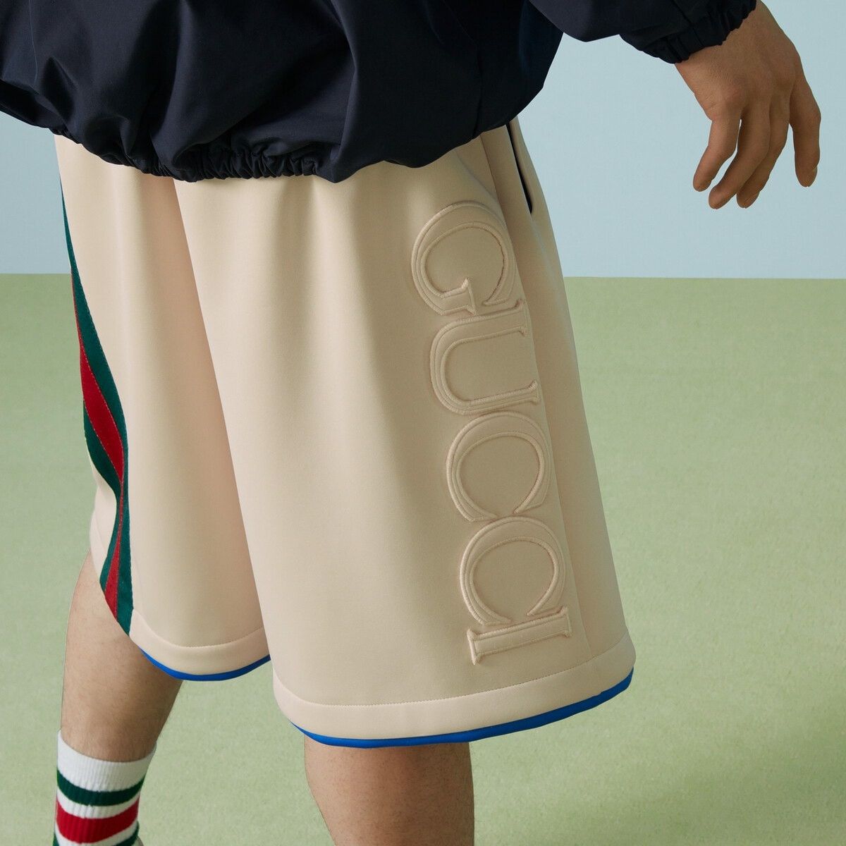 Gucci o1s1wg110925 Neoprene Basketball Shorts With Web Multicolor Size US 36 / EU 52 - 3 Thumbnail