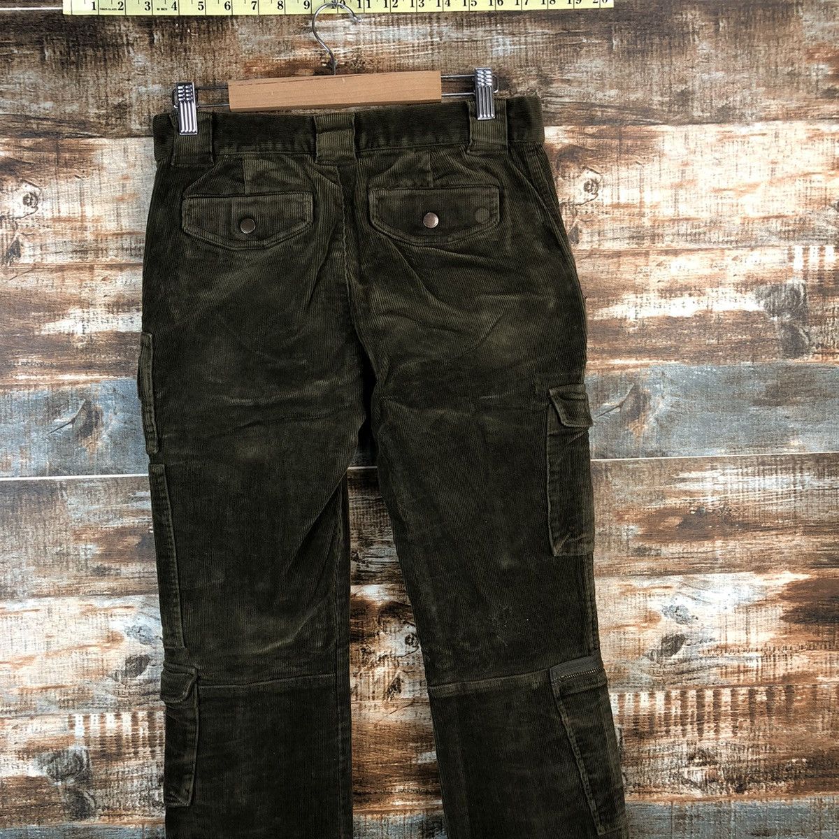 DL Ralph Lauren Green Multipocket Corduroy Pants #C754