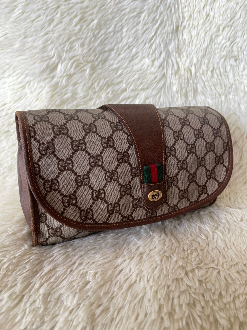 Gucci × Vintage Gucci GG Sherry Line Clutch Bag Size ONE SIZE - 4 Thumbnail