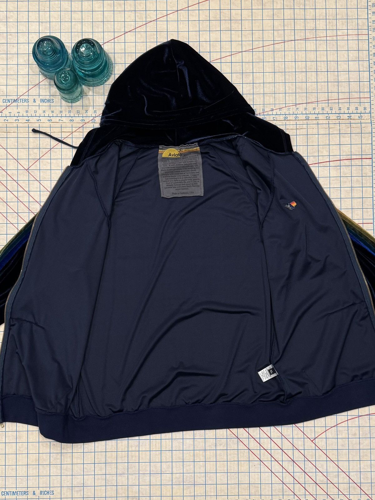 Aviator Nation Aviator Nation Blue Velvet Collection Velour Full Zip Hoodie Size XL / US 12-14 / IT 48-50 - 5 Thumbnail