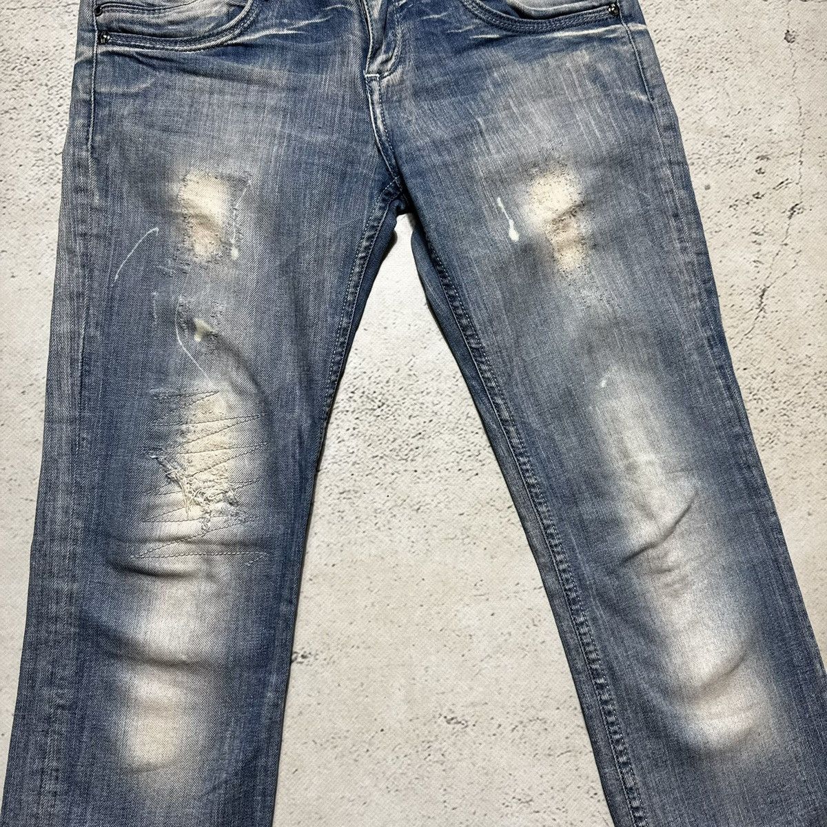 Dolce & Gabbana drip dolce gabbana distressed jeans y2k women with big logo Size 27" / US 4 / IT 40 - 5 Thumbnail