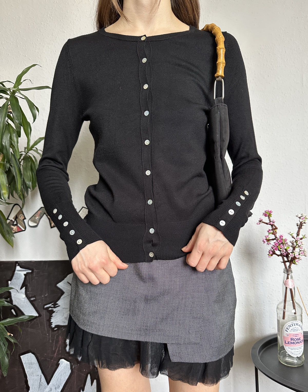COPENHAGEN STUDIOS × Designer Copenhagen Designer Cute Black Basic Cardigan Size XS / US 0-2 / IT 36-38 - 3 Thumbnail
