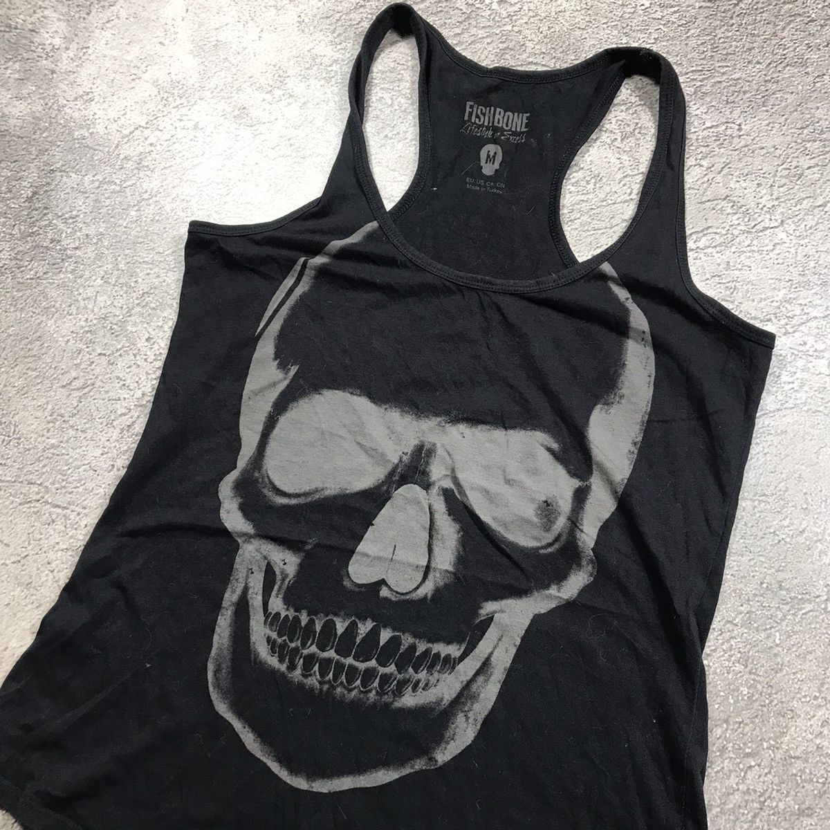 Vintage Vintage 90s Skull Graphic Tank Top Y2K Grunge Punk Boxy M Size M / US 6-8 / IT 42-44 - 3 Thumbnail