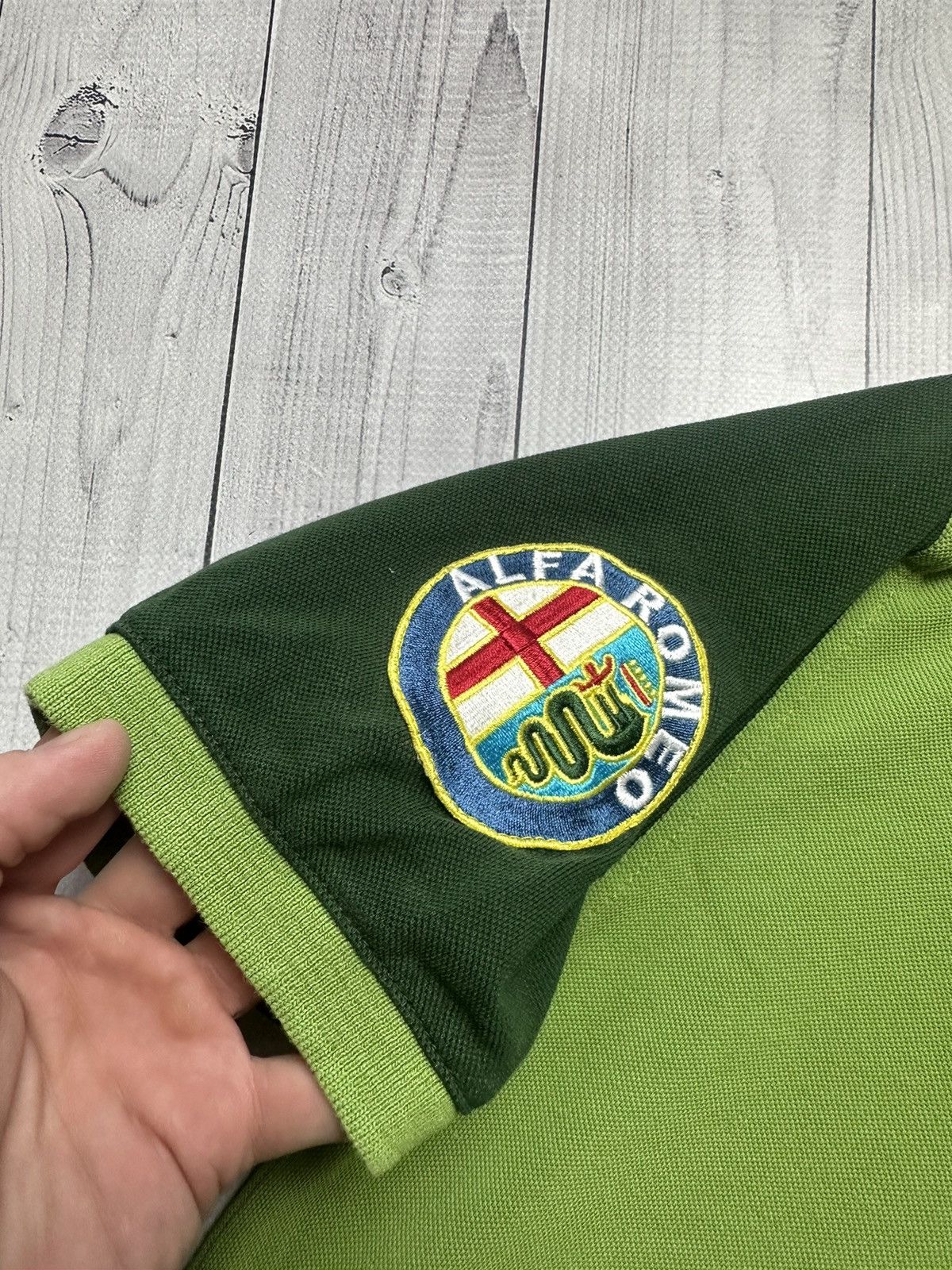 Other Vintage Racing polo Alfa Romeo green size XL logo Size US XL / EU 56 / 4 - 2 Thumbnail