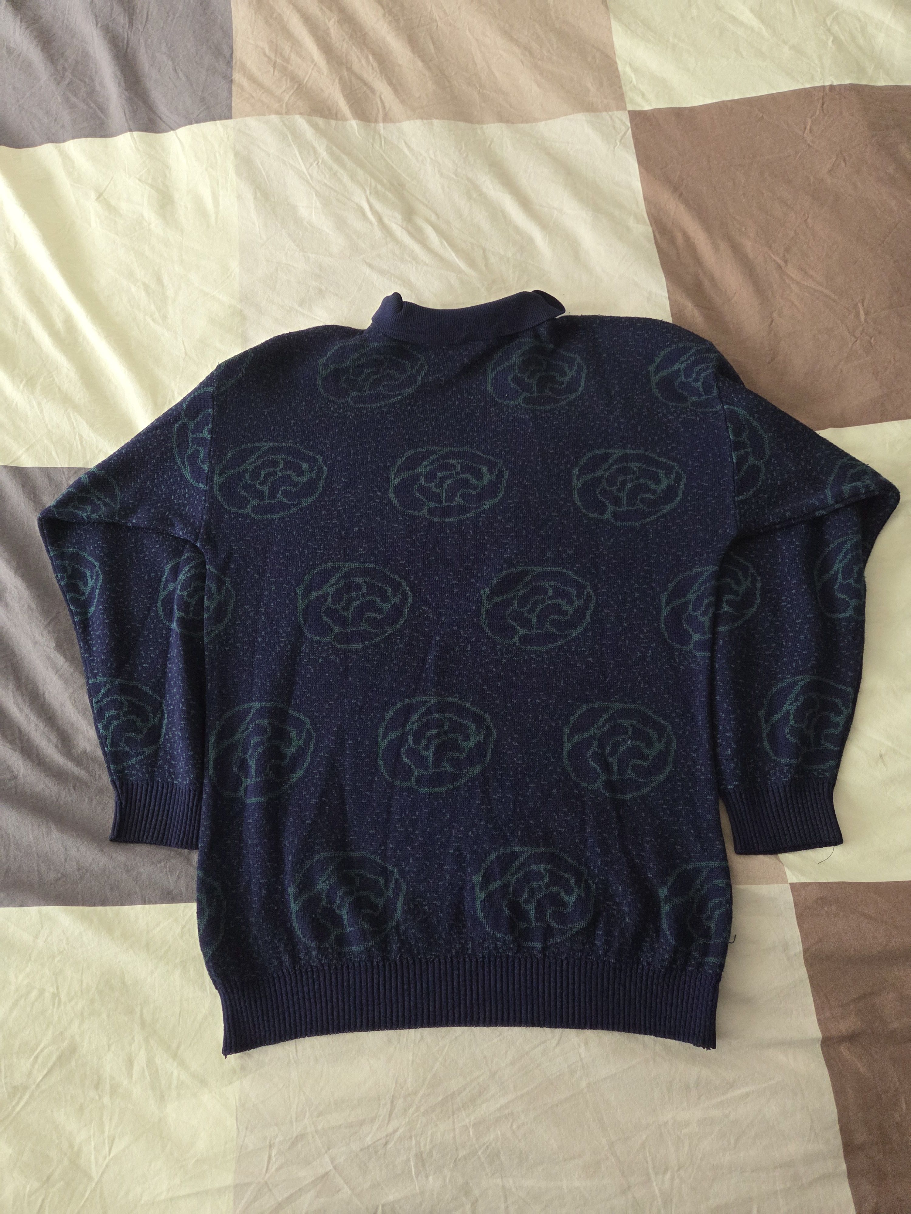 Vintage Vintage rose knit polo Size US M / EU 48-50 / 2 - 4 Thumbnail