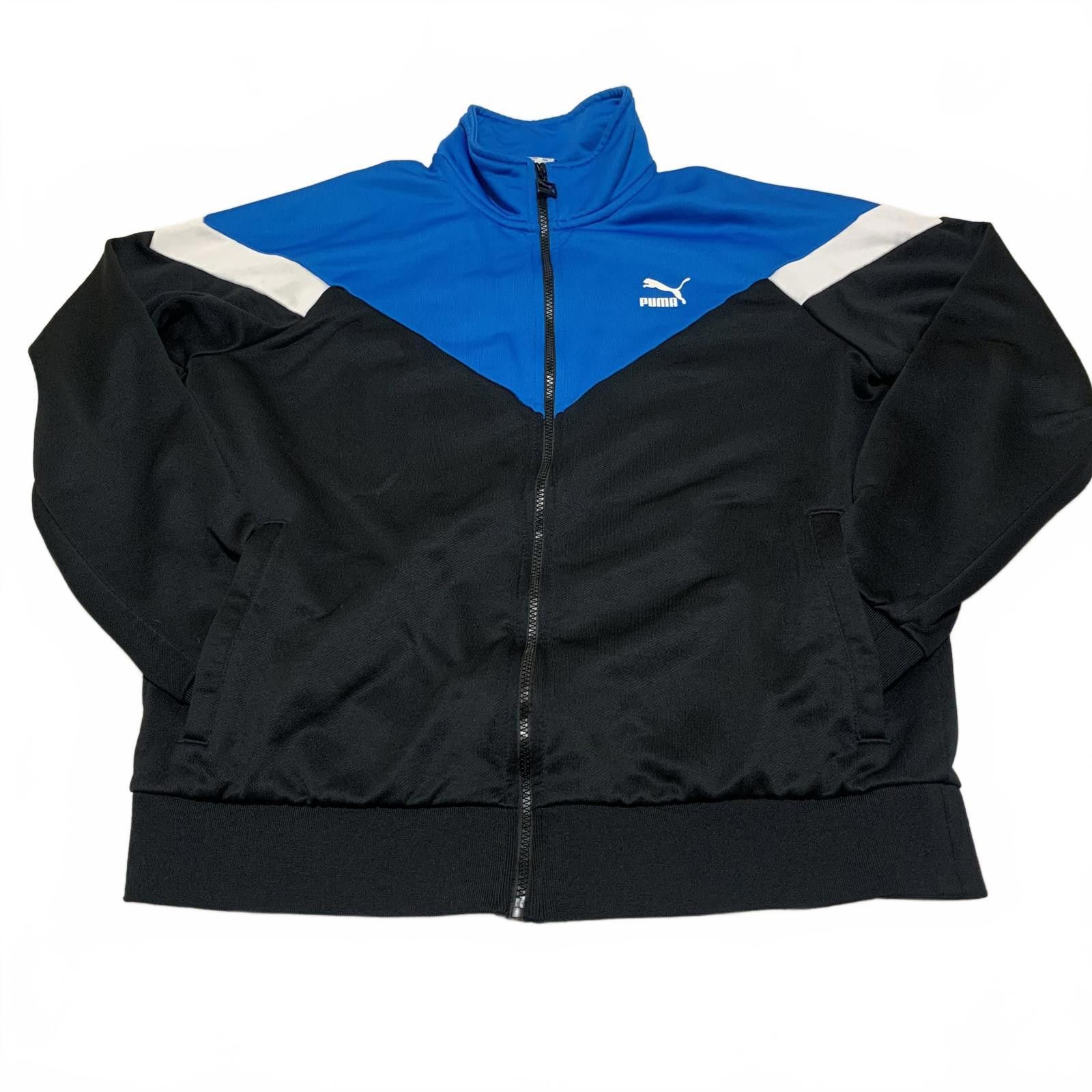 Puma Puma Men's Size L Black Royal Blue Blue Track Jacket Zip Up Size US 34 / EU 50 - 5 Thumbnail