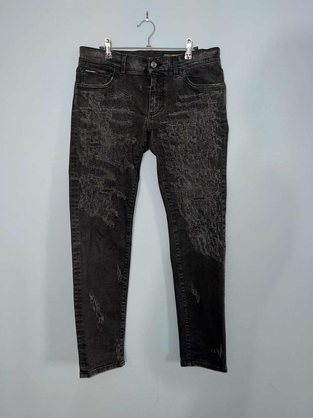 Dolce & Gabbana DOLCE & GABBANA DISTRESSED SKINNY JEANS Size US 34 / EU 50 - 1 Thumbnail