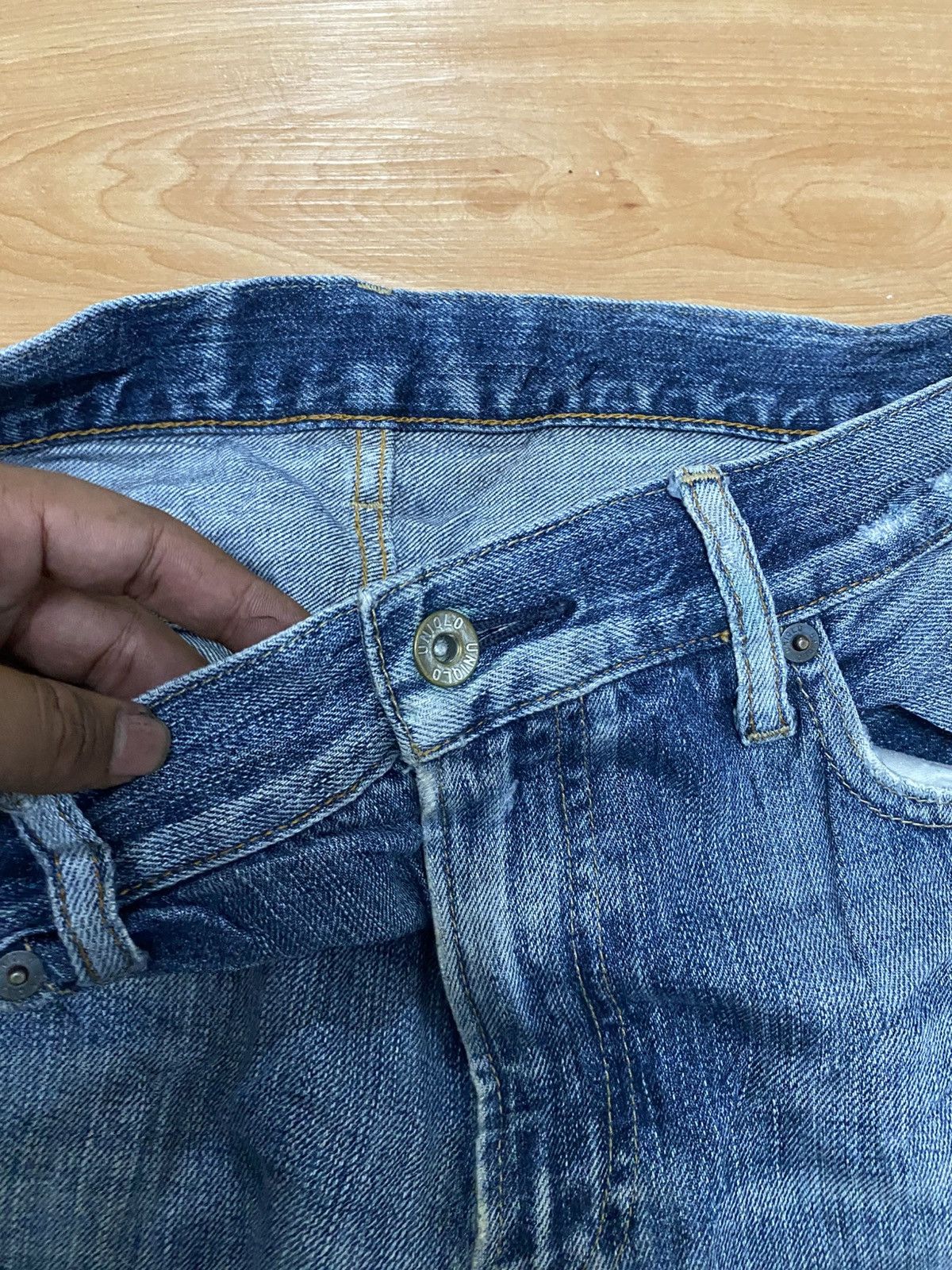 Japanese Brand × Uniqlo Vintage uniqlo selvedge distressed denim Size US 36 / EU 52 - 7 Thumbnail